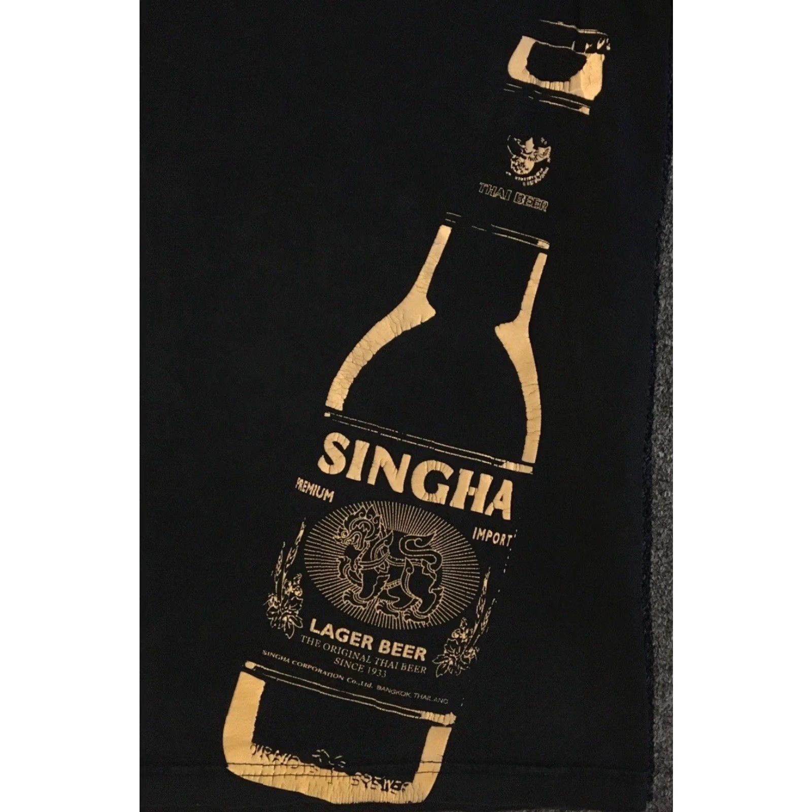 Vintage Vtg Singha Beer Faded All Over Print Shirt M Thailand Bar Drinking Lion Art Grunge 90s Y2K Size US M / EU 48-50 / 2 - 3 Thumbnail