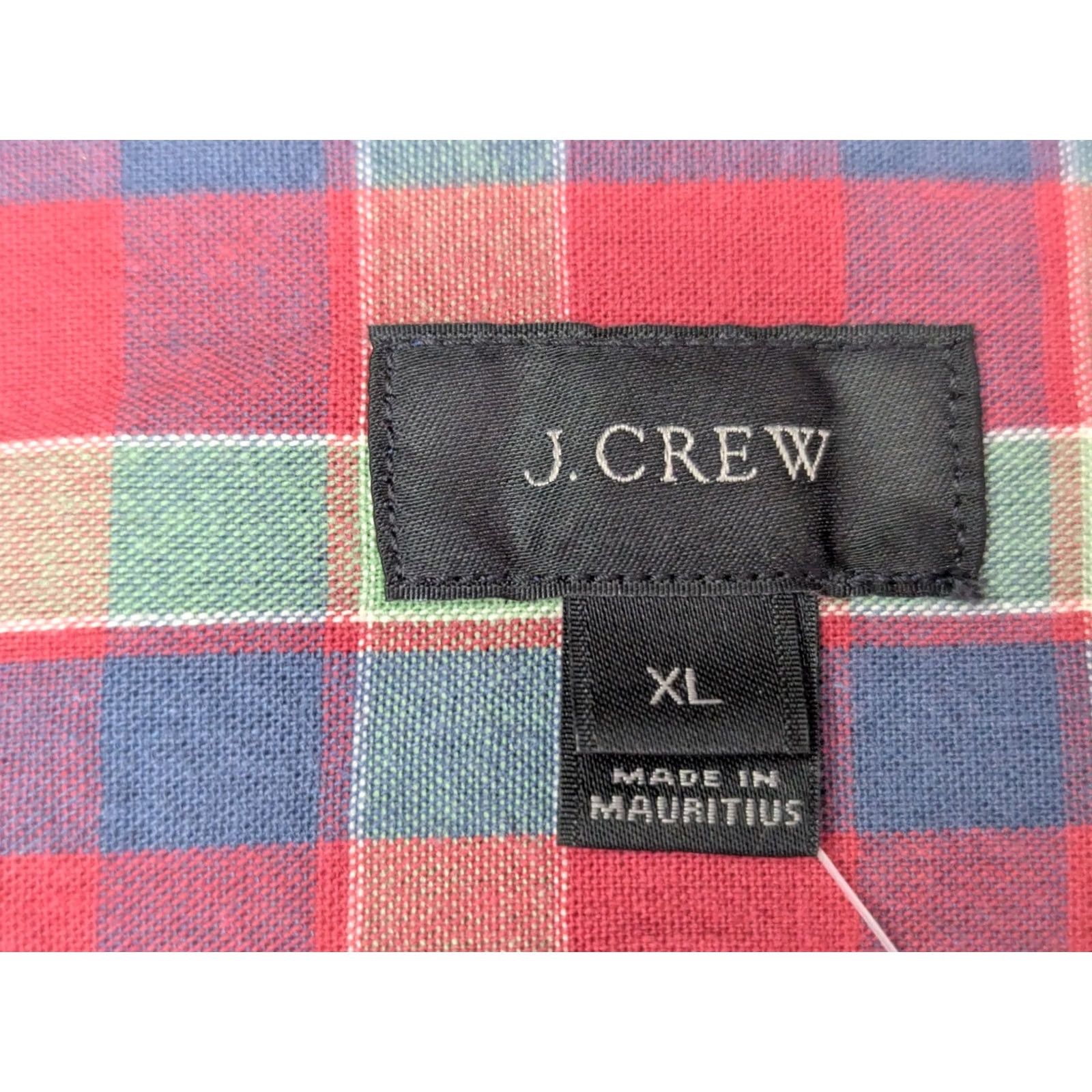 J.Crew J.CREW Button-Down Plaid Shirt XL Men Red Green Cotton Lightweight E6698 Size US XL / EU 56 / 4 - 4 Thumbnail