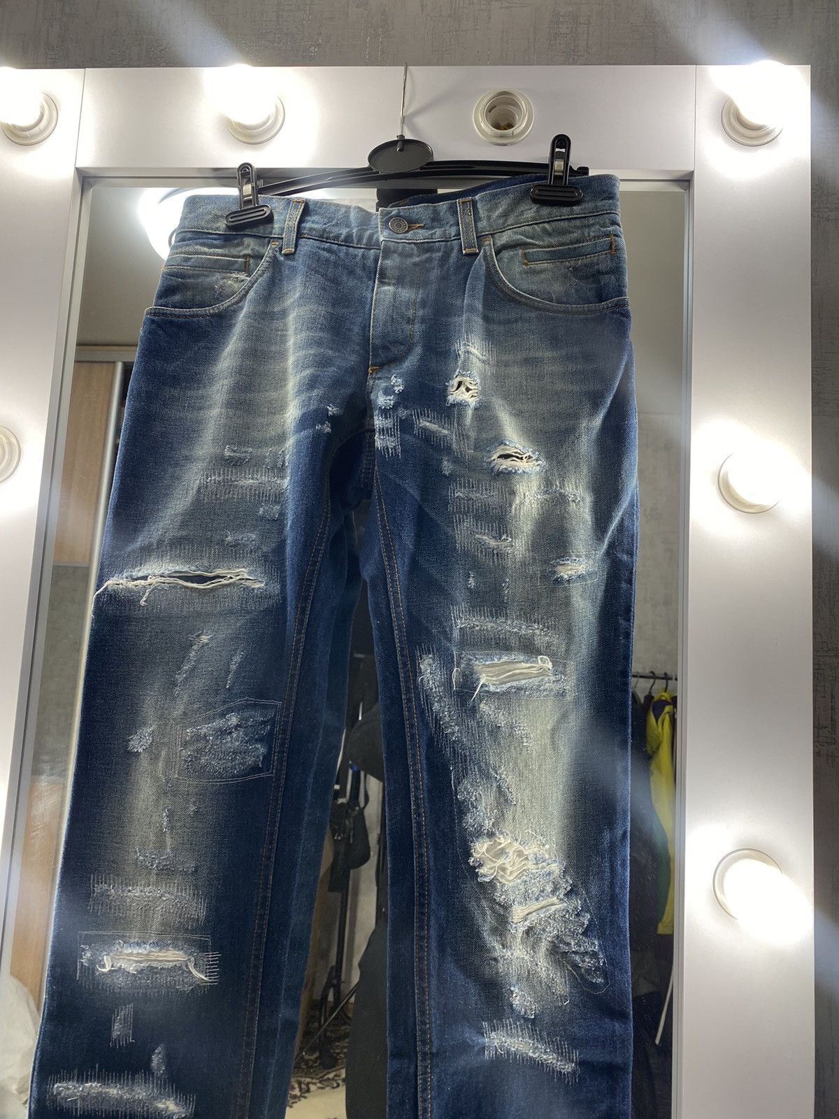 Dolce & Gabbana Dolce & Gabbana #14 Classic Destroyed Denim Jeans Size US 44 / EU 60 - 10 Thumbnail