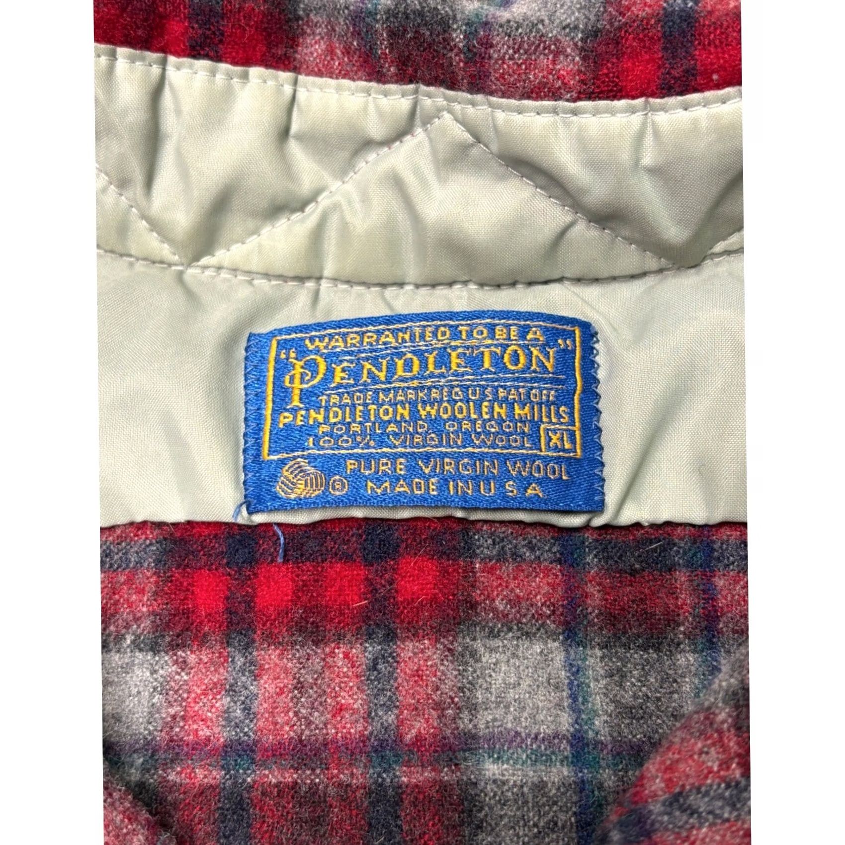 Pendleton VINTAGE Pendleton Wool Shirt Mens XL Red Plaid Button-Up Long Sleeve Size US XL / EU 56 / 4 - 5 Thumbnail