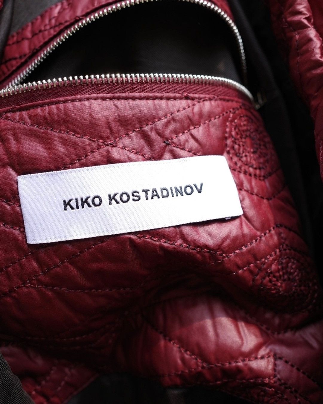 Kiko Kostadinov Kiko Kostadinov Yesternow Quilted Hobo Bag Burgundy Size ONE SIZE - 9 Thumbnail