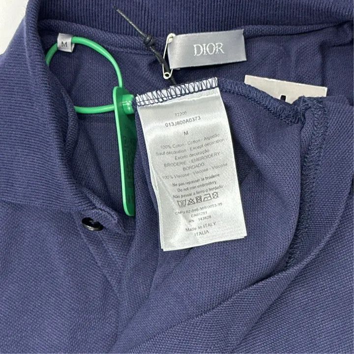 Dior Dior Dior Navy Blue Cotton Polo Shirt for Men 0079-2507 Size US M / EU 48-50 / 2 - 3 Thumbnail