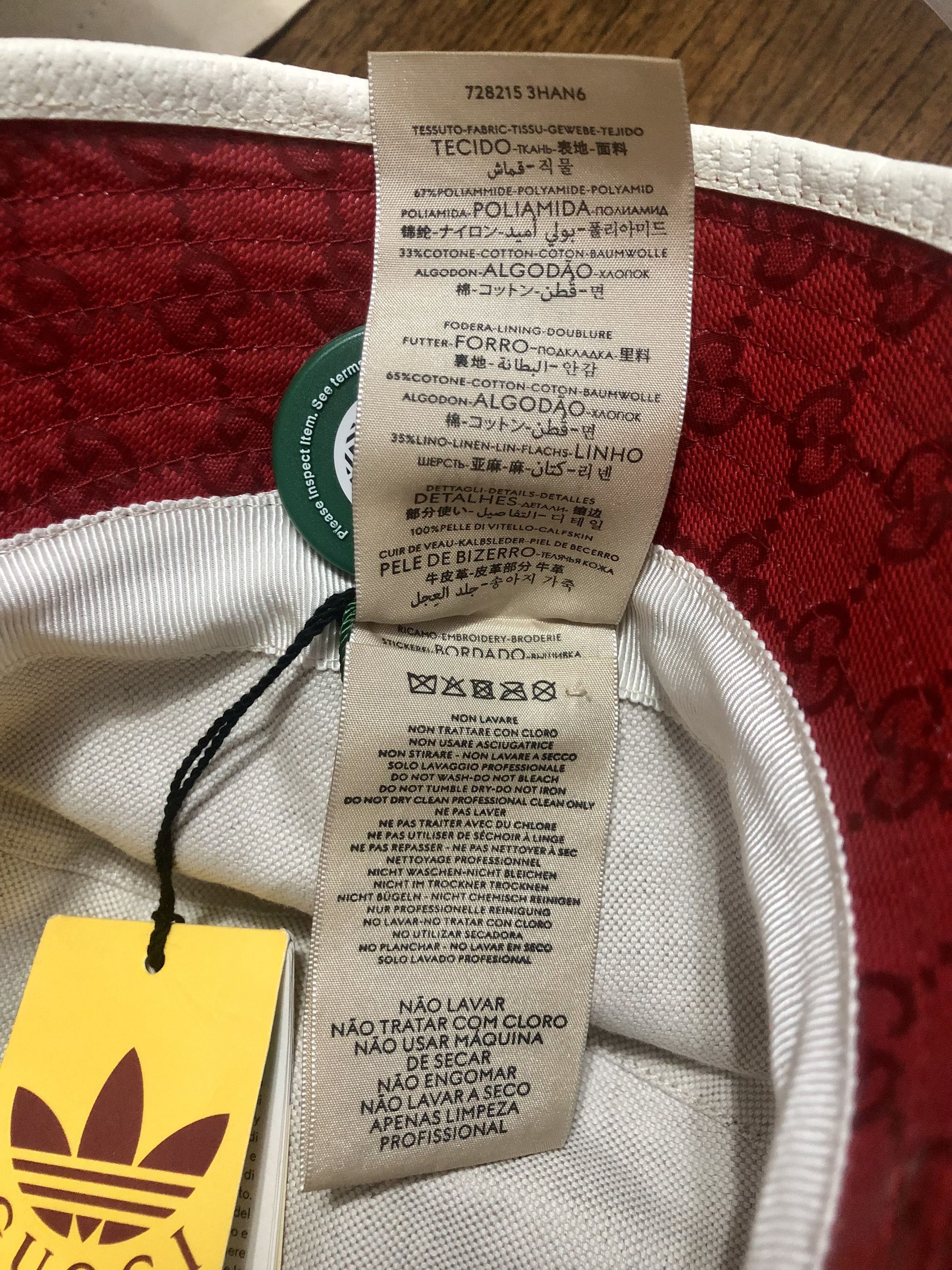 Adidas × Gucci Gucci x Adidas GG Canvas Bucket Hat Size ONE SIZE - 5 Thumbnail