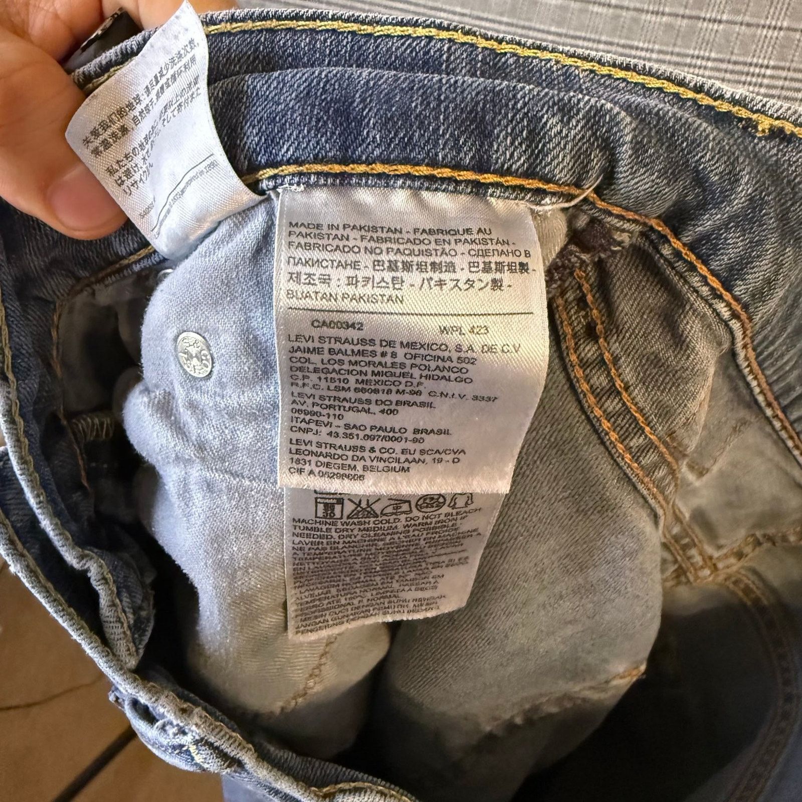 Levi's Levi's 522 Men's Jeans Light Blue Wash 30x32 Denim Stretch Size US 30 / EU 46 - 7 Thumbnail