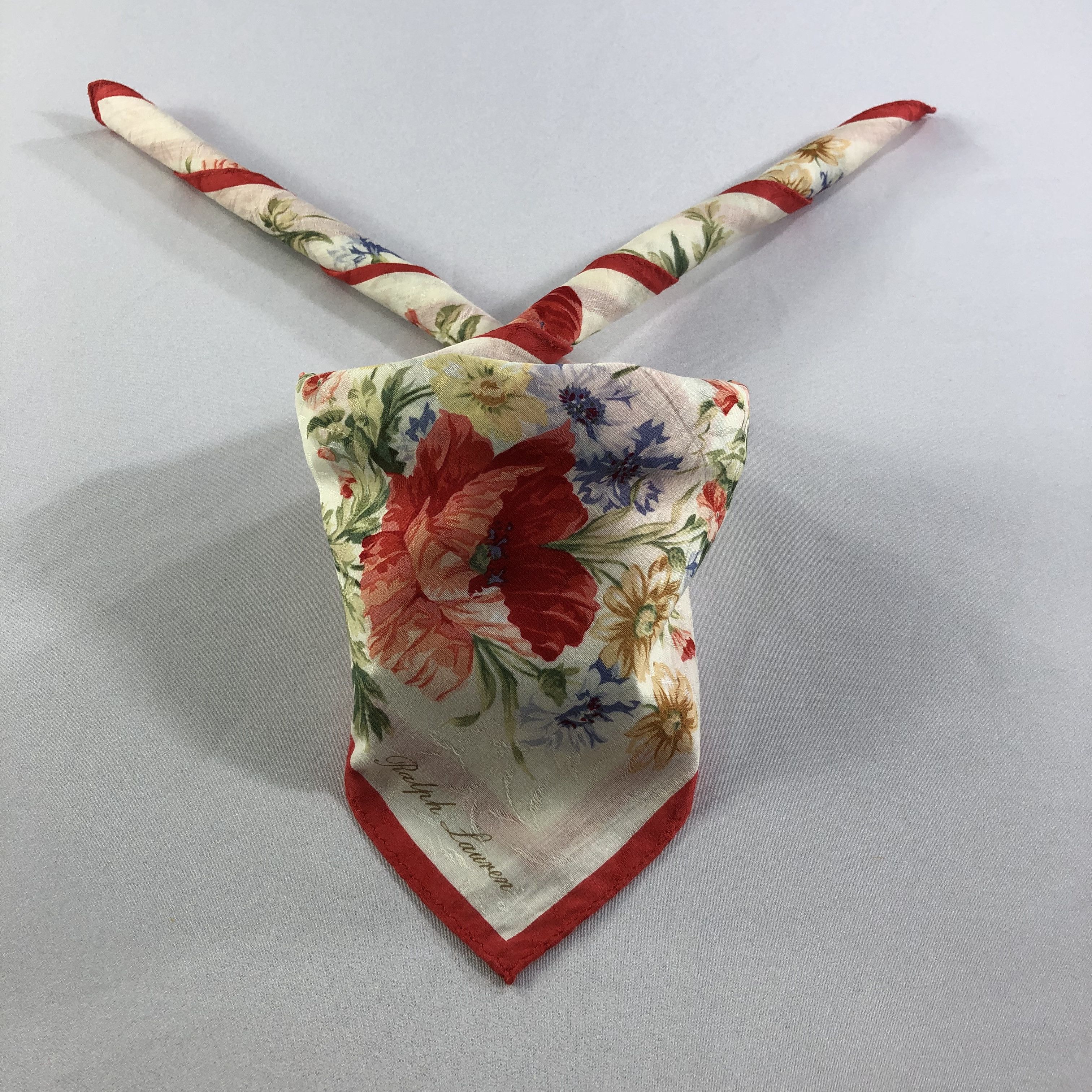 Ralph Lauren Floral Handkerchief Neckerchief Bandana H1914