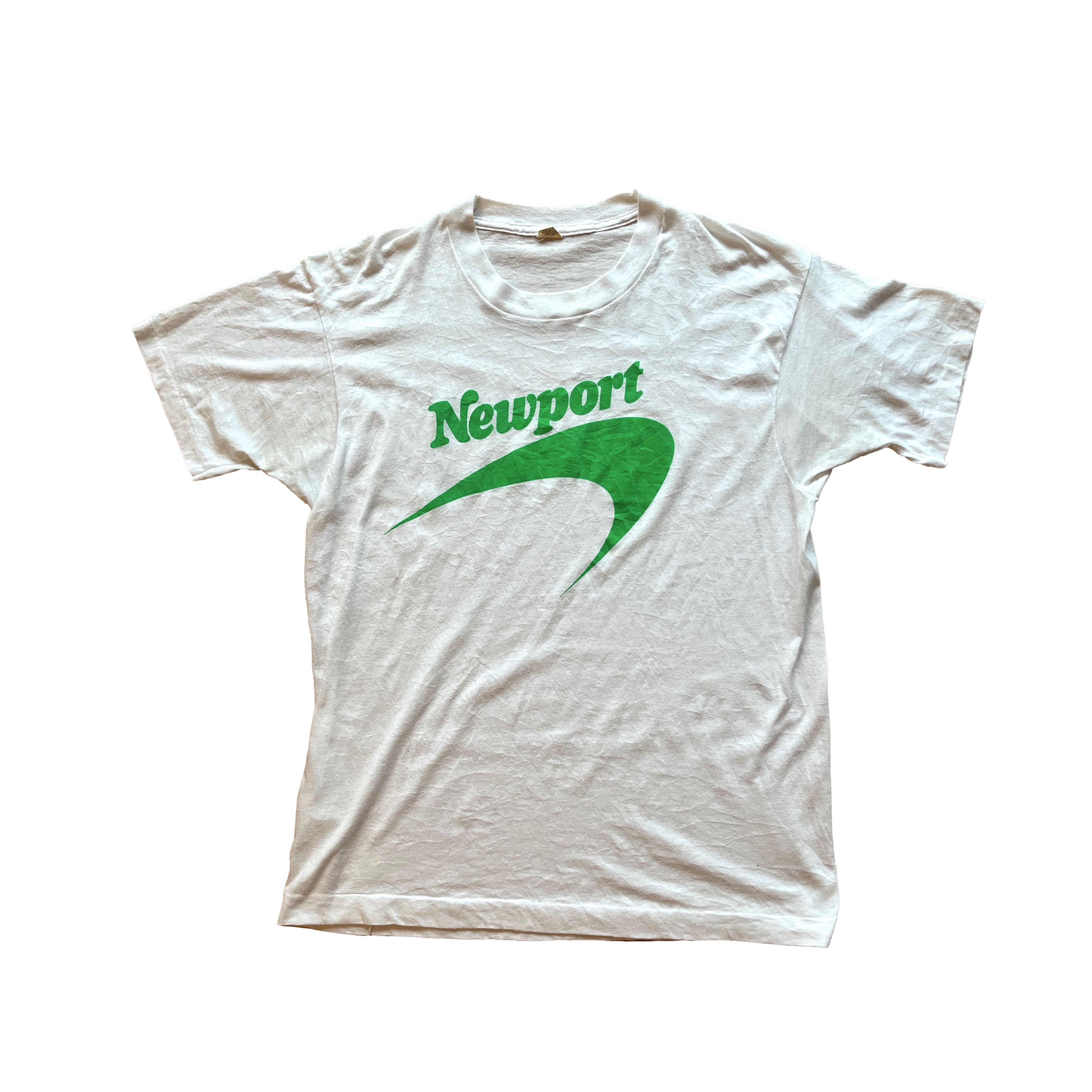 image of Newport x Vintage Logo Single Stitch T-Shirt in White, Men's (Size Small)