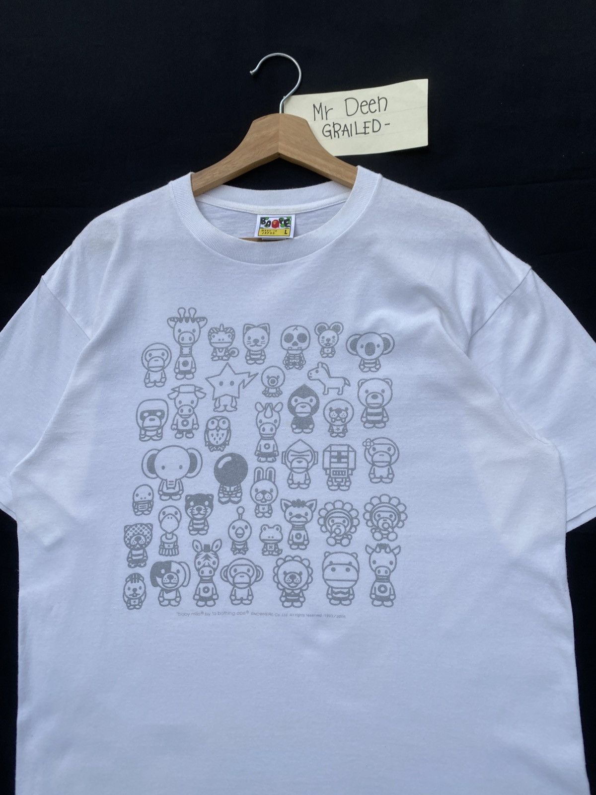 Bape Rare 06s Bathing Ape Baby Milo A to Z Tshirt Size US L / EU 52-54 / 3 - 7 Thumbnail