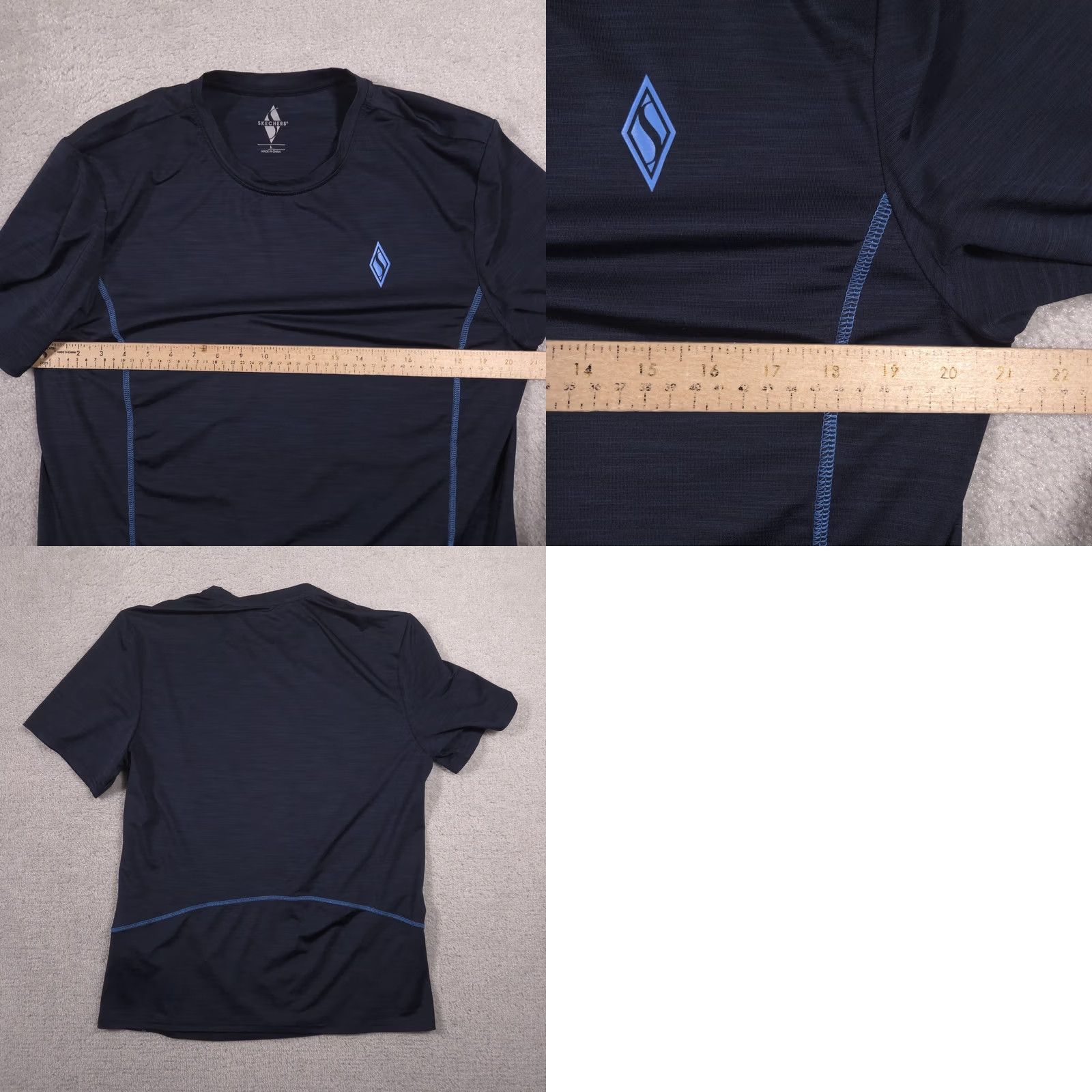 SKECHERS Skechers Shirt Mens Large Blue Lightweight Athletic Performance Crew Tee Top Size US L / EU 52-54 / 3 - 8 Thumbnail
