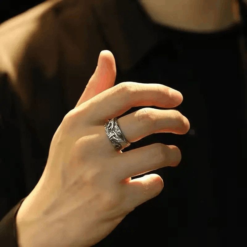 Japanese Brand Retro Artistic Hands Adjustable Ring Size ONE SIZE - 1 Thumbnail