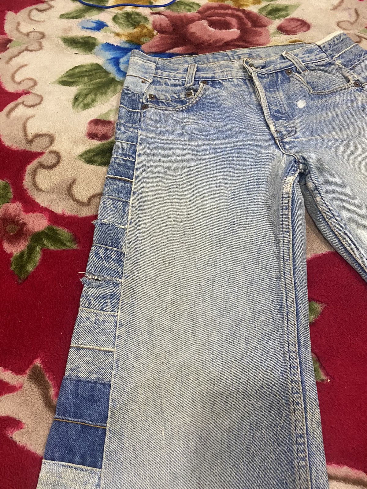 Levi's × Vintage Vintage 80s Levis Reconstruction Remake Flare Denim Wide Size US 28 / EU 44 - 8 Thumbnail