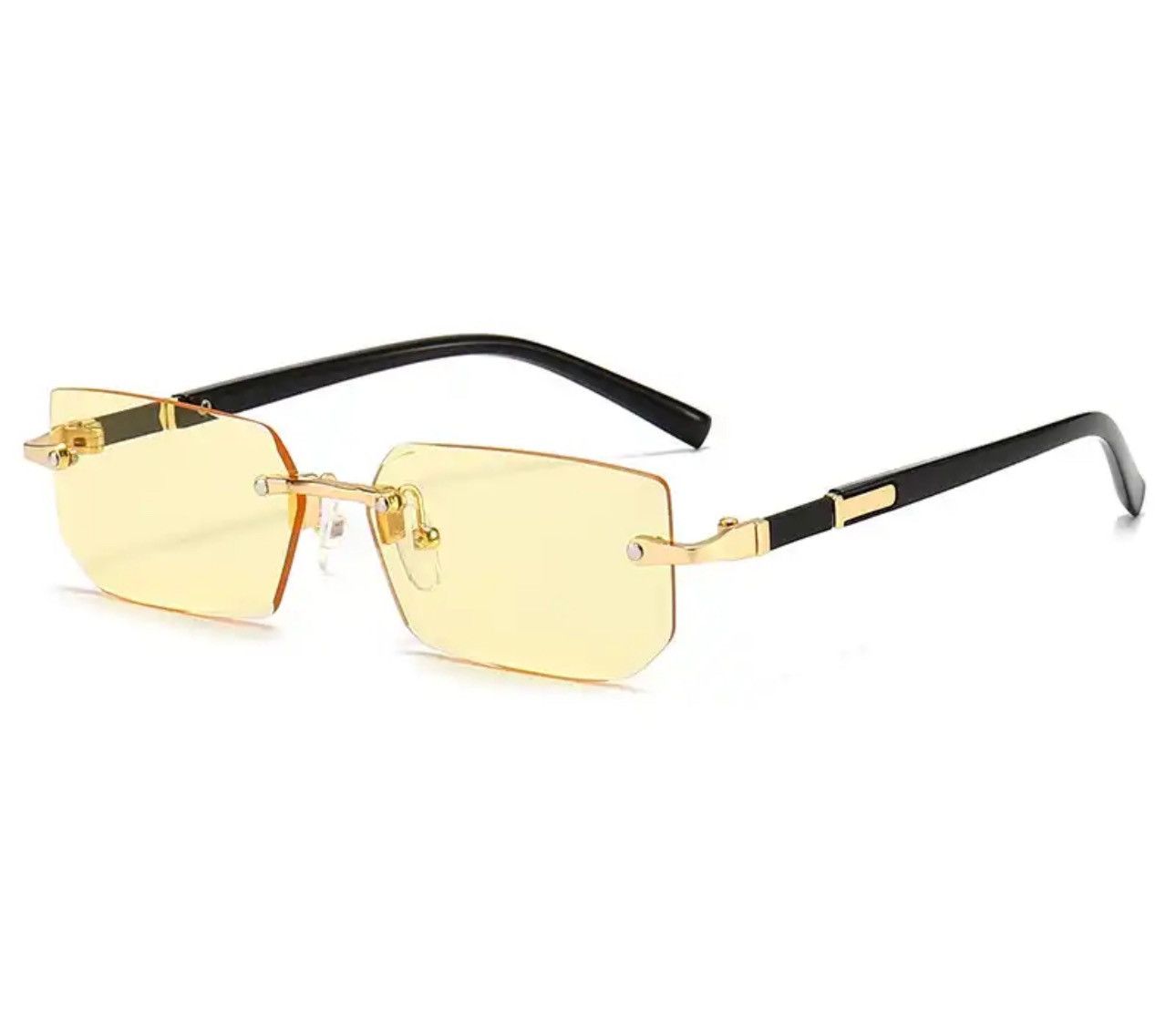 Electric Visual Yellow Lens Rimless Square Sunglasses Size ONE SIZE - 1 Thumbnail