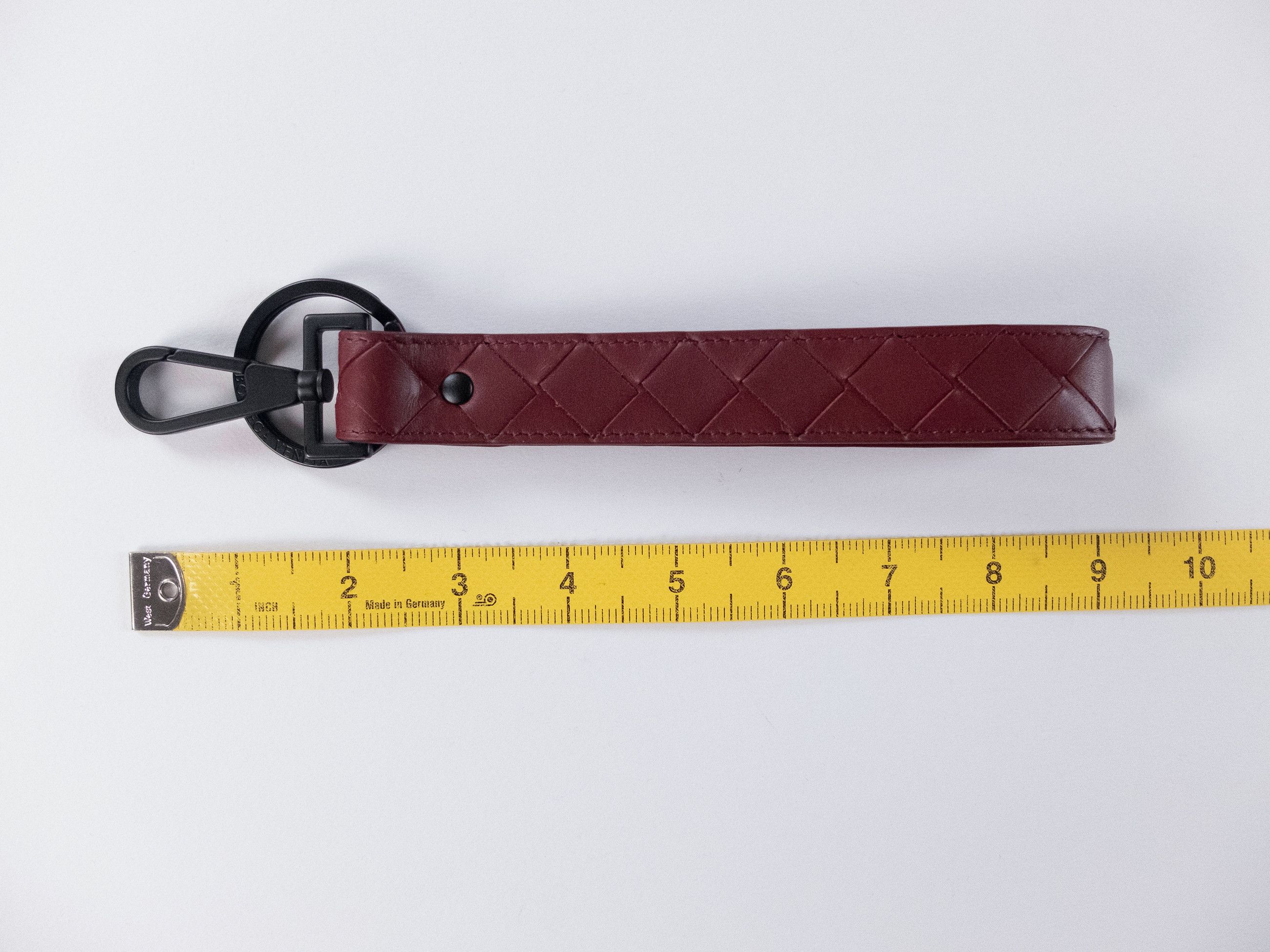 Bottega Veneta BOTTEGA VENETA burgundy intrecciato woven leather keyring q Size ONE SIZE - 6 Thumbnail