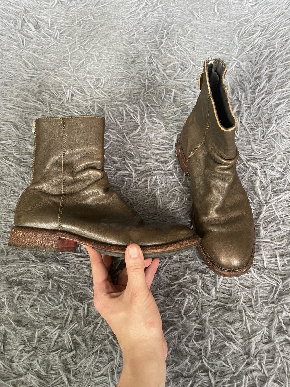 image of Moma Avant Garde Leather High Boots in Brown, Men's (Size 6)