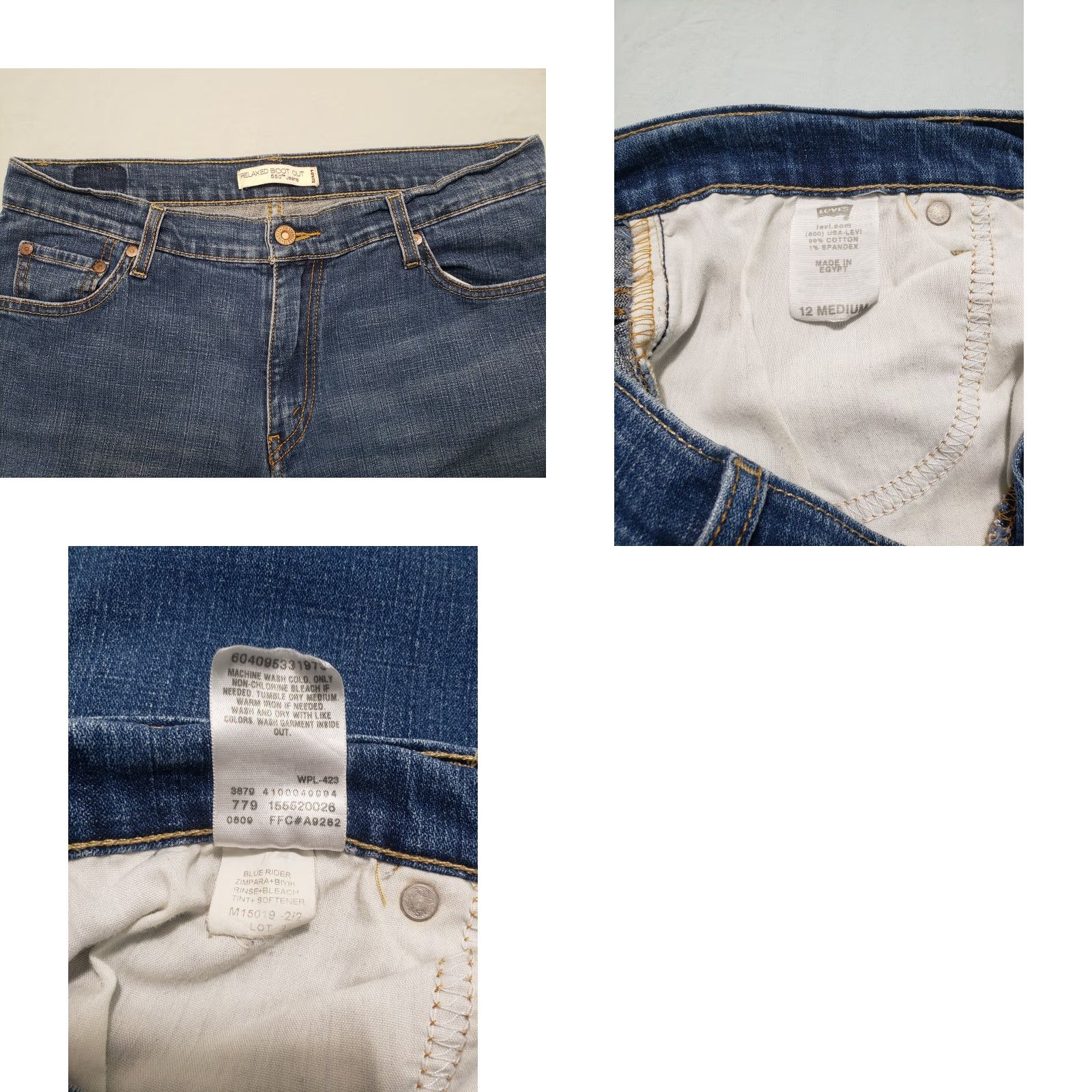 Levi's Levis 550 Relaxed Boot Cut Jeans Women's Size 12 M Blue Denim Stretch Size 34" / US 12 / IT 48 - 8 Thumbnail