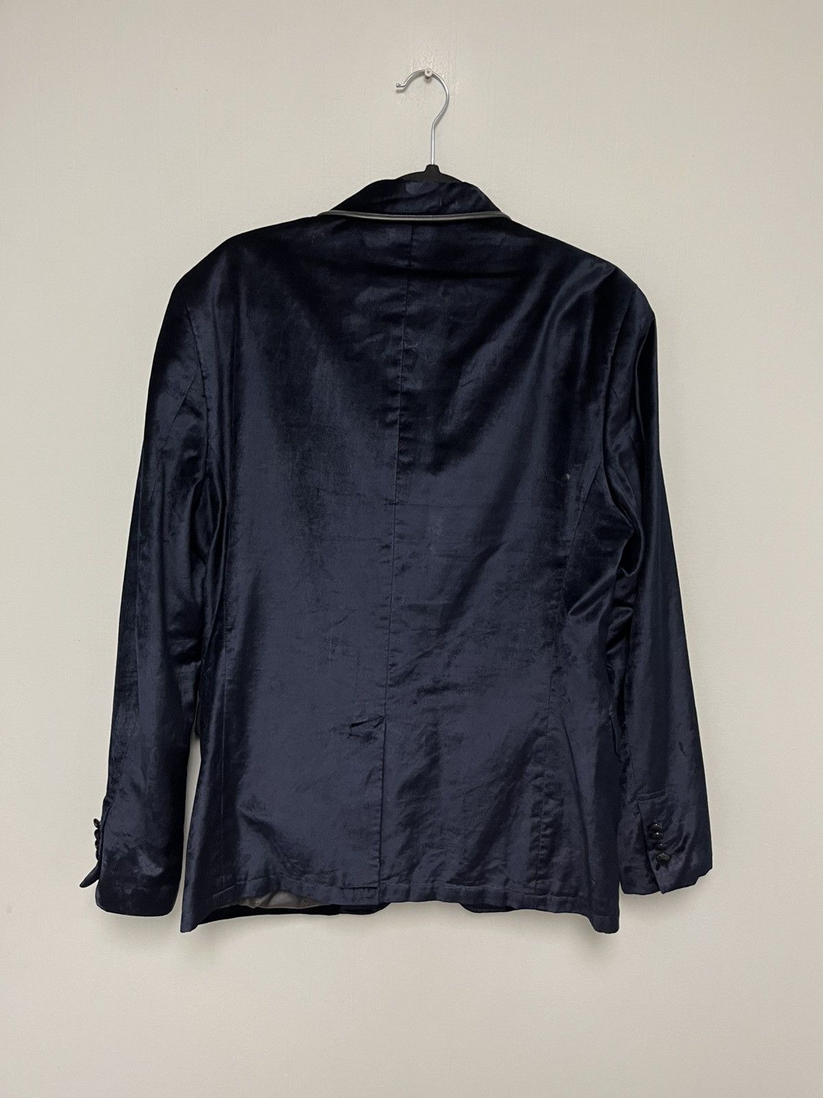 John Varvatos Velvet Dinner Jacket With Leather Trim. Medium Size US M / EU 48-50 / 2 - 13 Thumbnail