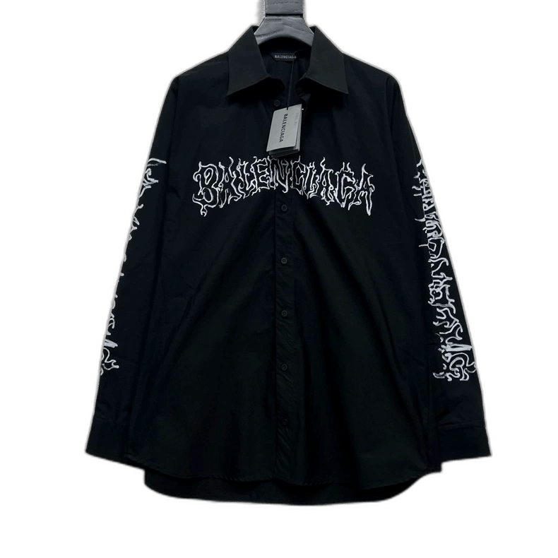 Balenciaga Balenciaga Dragon Year Logo Shirt Jacket Size US S / EU 44-46 / 1 - 1 Thumbnail