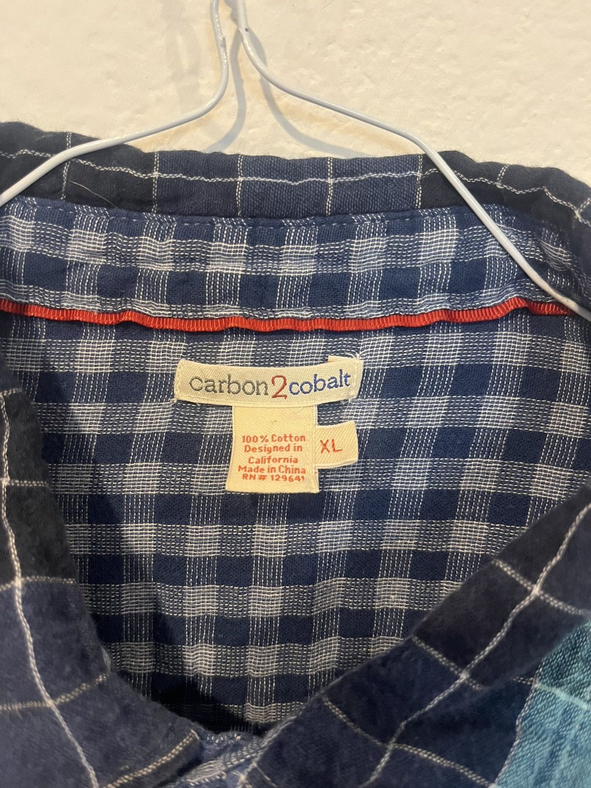 Carbon2Cobalt Carbon 2 Cobalt Men's XL Blue Green Plaid Button Down Long Size US XL / EU 56 / 4 - 2 Thumbnail