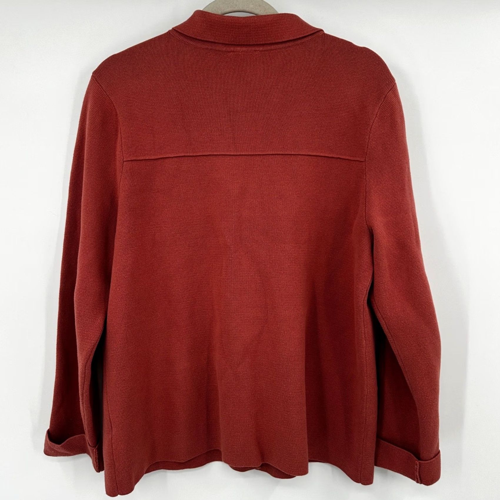 Talbots Talbots Cardigan Jacket Large Rust Orange Cotton Button Front Grandma Regular L Size L / US 10 / IT 46 - 5 Thumbnail
