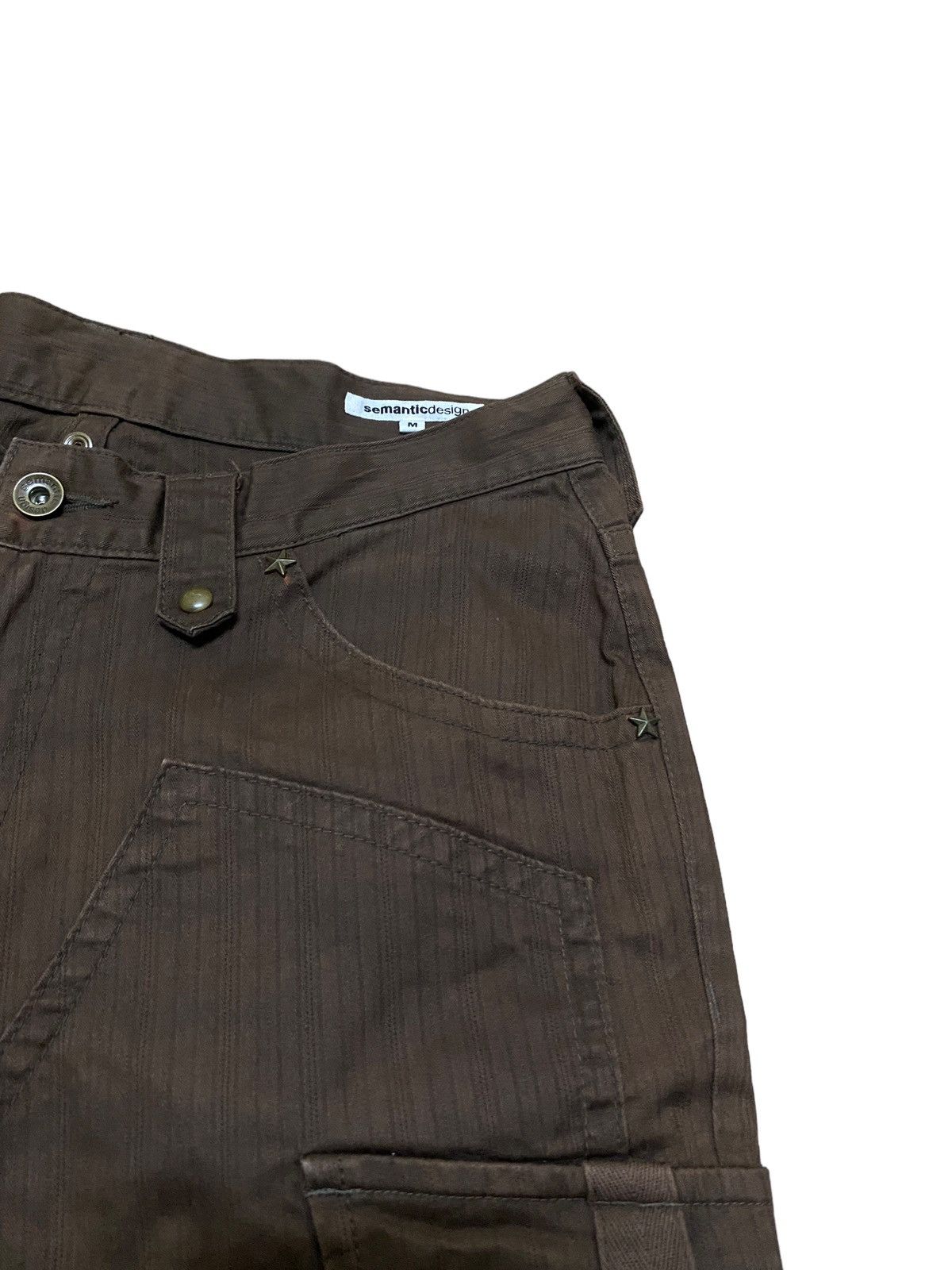 Le Grande Bleu (L.G.B.) Rare Vintage Semantic Design Tactical Flared Sun Faded 1990s Size US 30 / EU 46 - 7 Thumbnail
