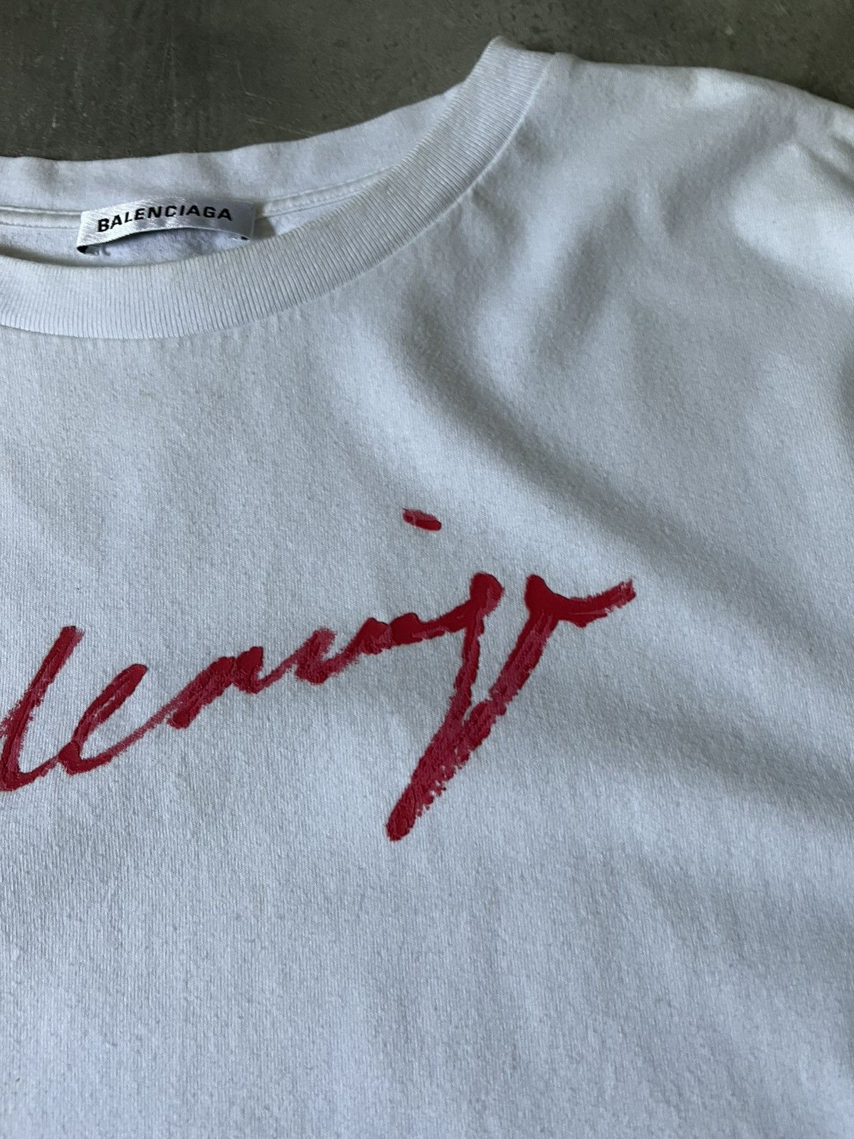 Balenciaga Balenciaga Lipstick print logo white T-shirt rare Size US M / EU 48-50 / 2 - 4 Thumbnail