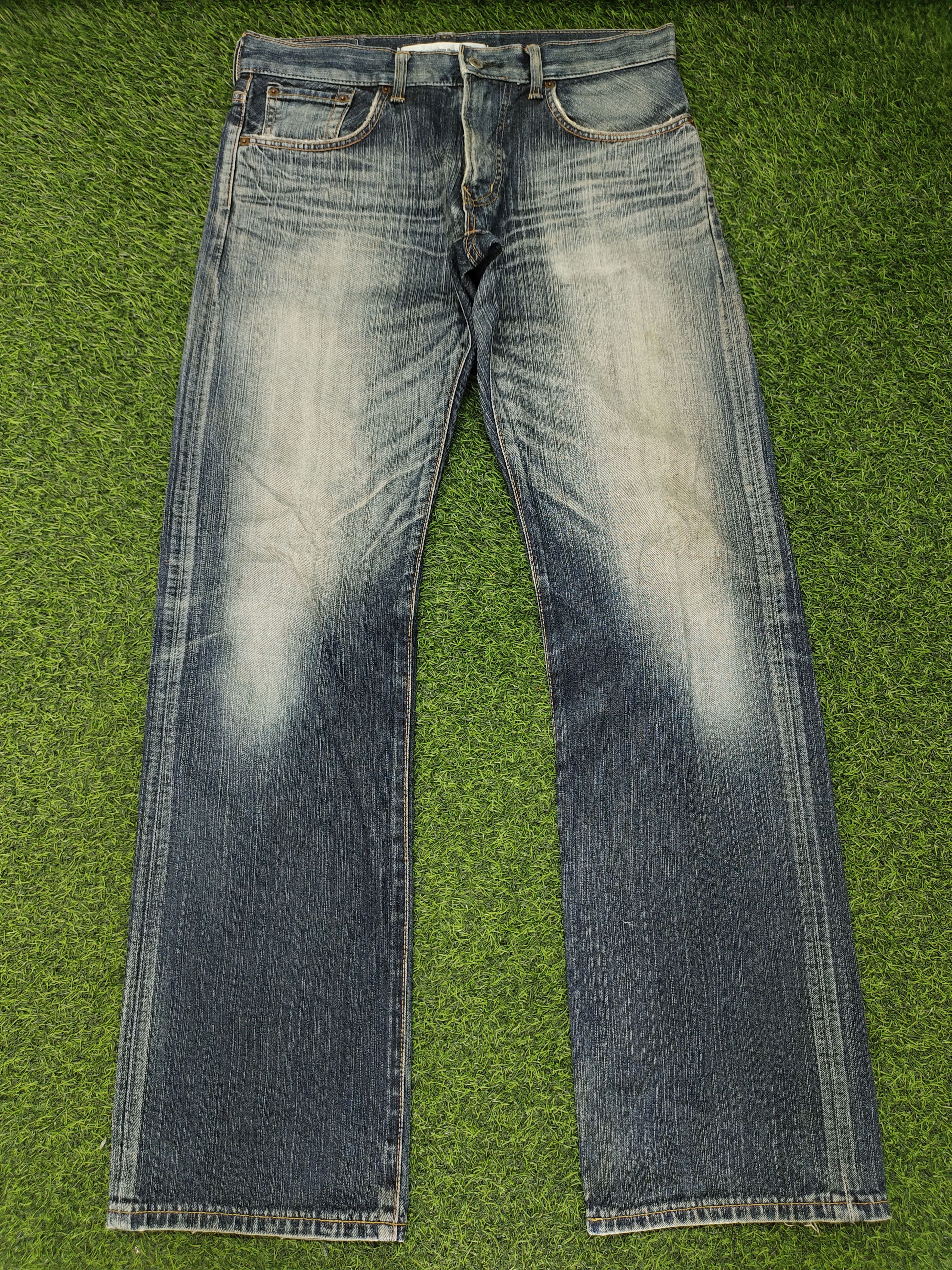 パンツ hard faded clawmark denim If Six Was Nine Vintage Japanese Double Waist Distress Faded