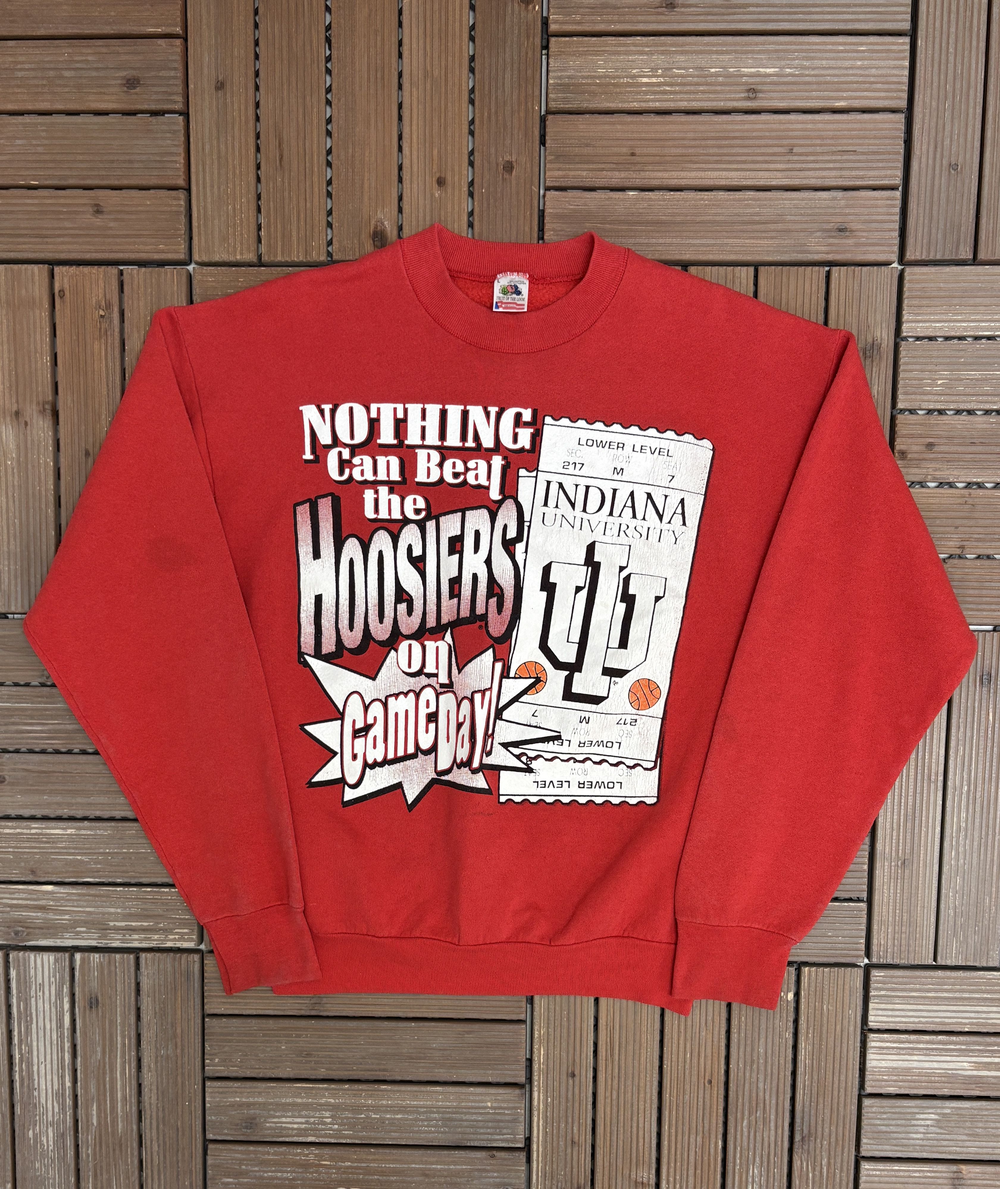Vintage Indiana Hoosiers Game Day Vintage Red Sweater Crewneck Size US L / EU 52-54 / 3 - 1 Thumbnail