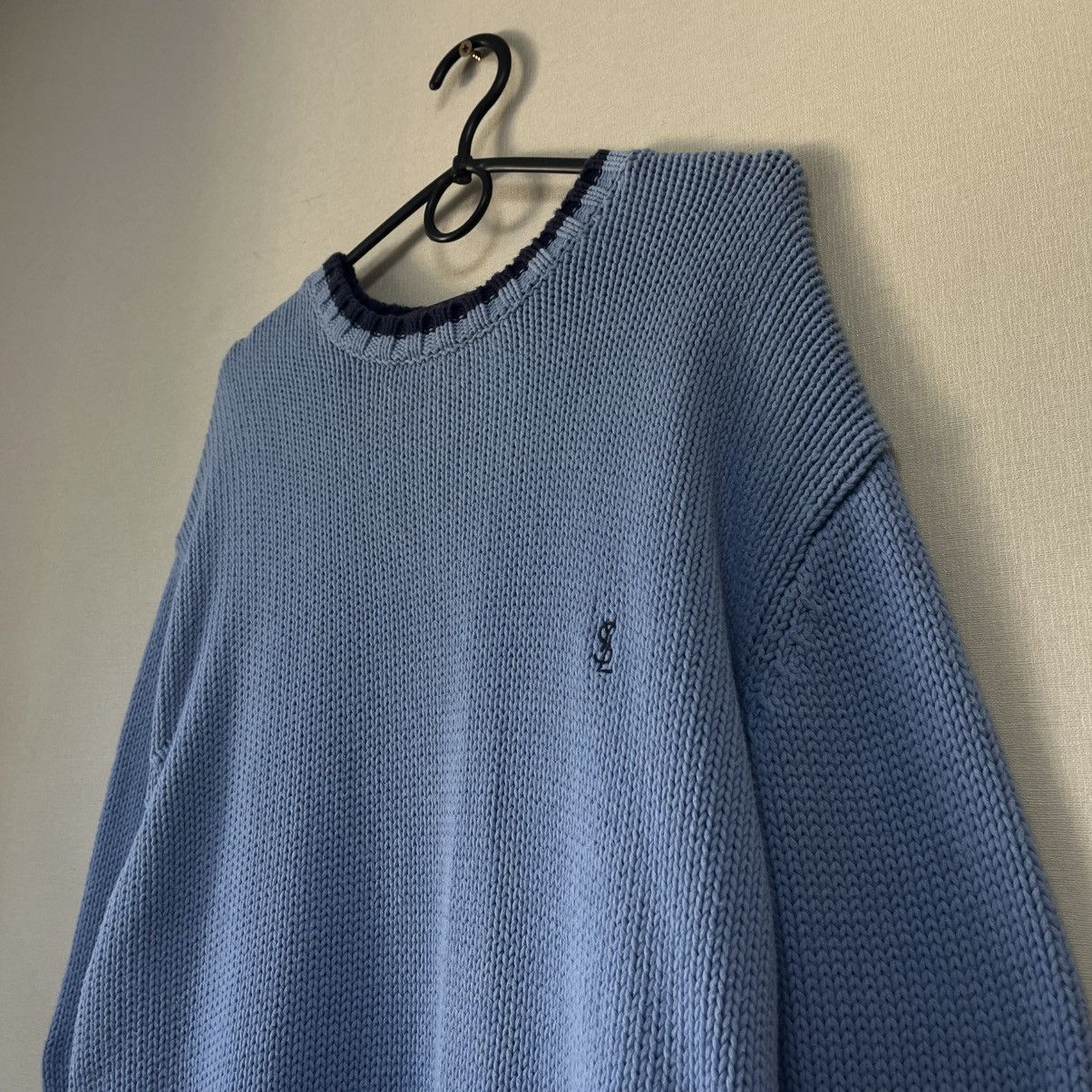 Yves Saint Laurent Blue YSL Sweater Knit Size US XL / EU 56 / 4 - 2 Thumbnail