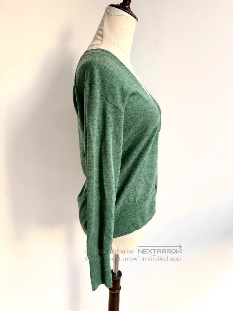 Vivienne Westwood Vivienne Westwood Grass green V-neck Saturn knitted sweate Size S / US 4 / IT 40 - 5 Thumbnail