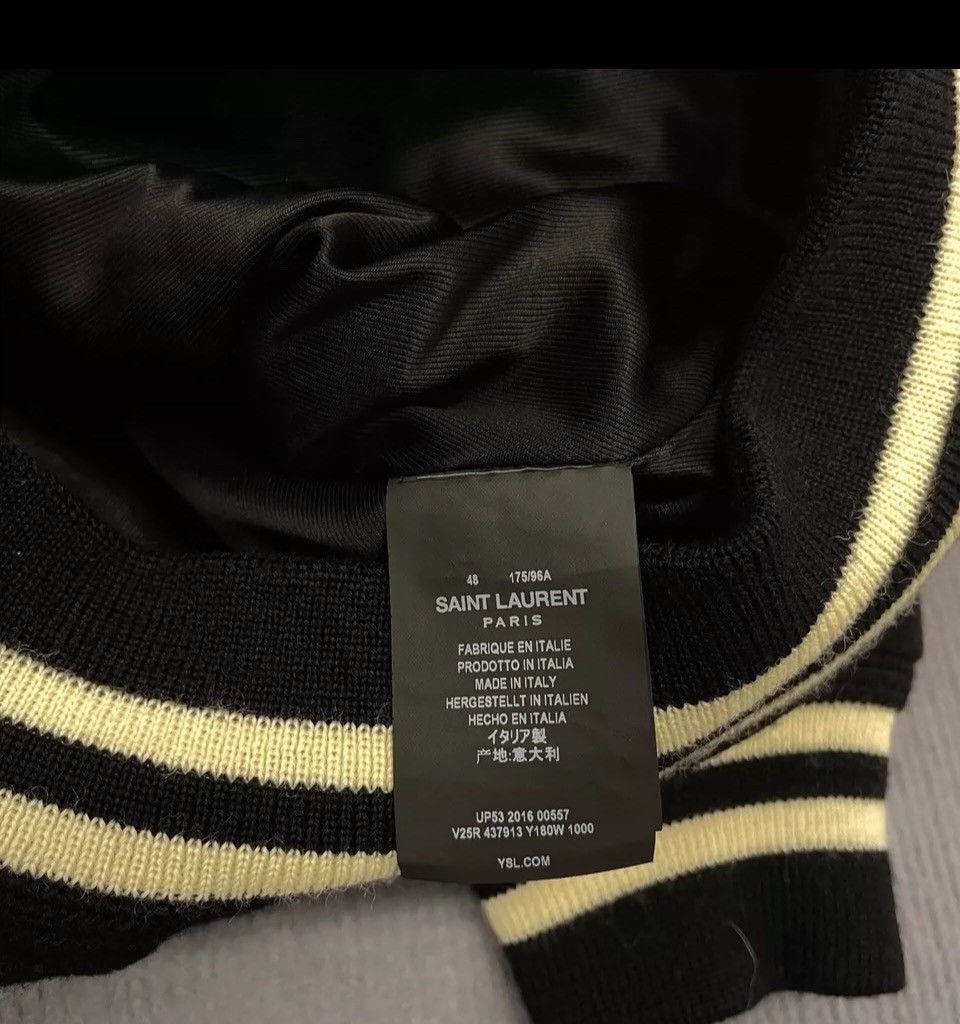 Saint Laurent Paris Saint Laurent Black And White Wool Lapel Jacket Size US M / EU 48-50 / 2 - 4 Thumbnail