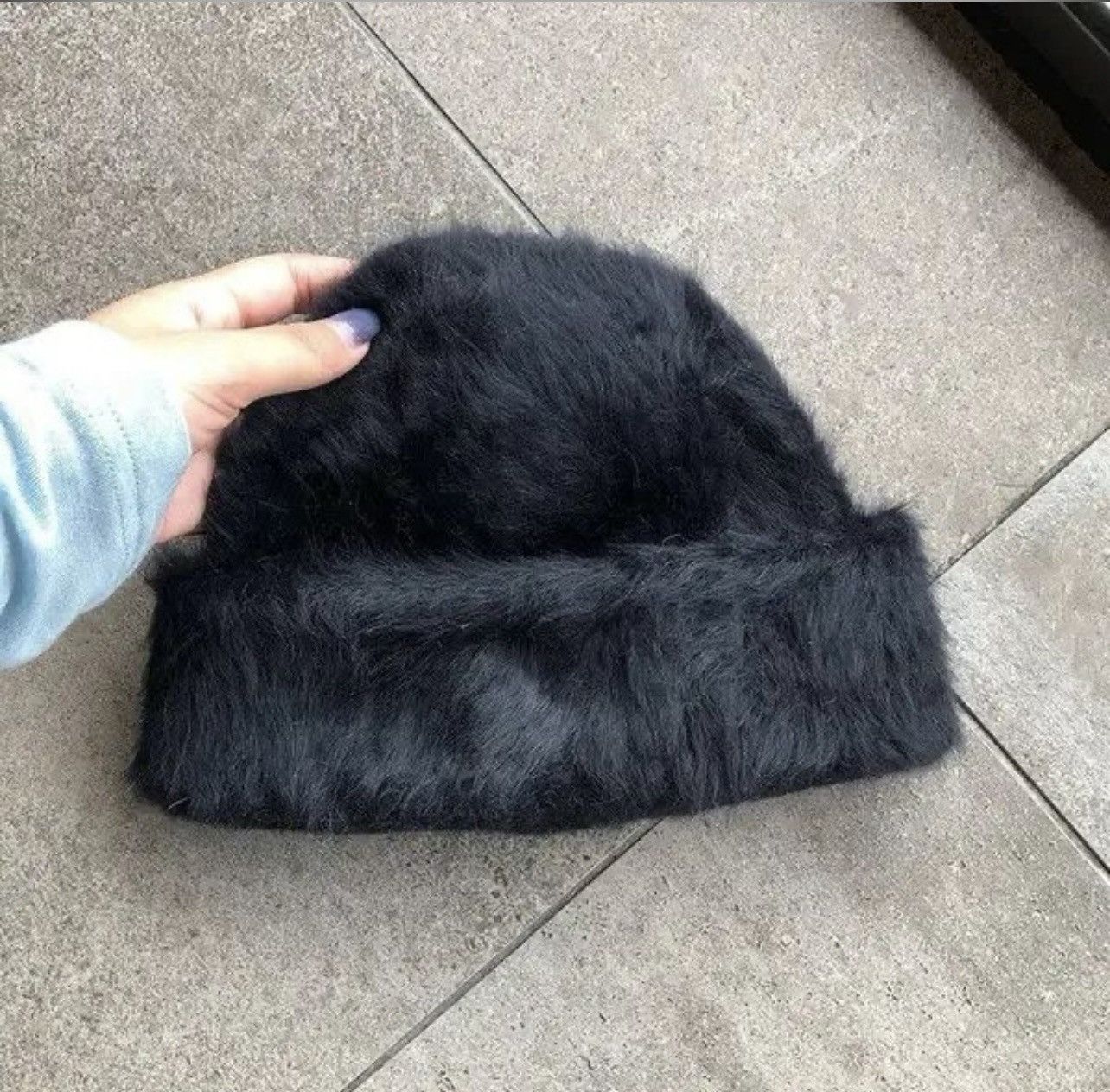 Japanese Brand Fashion Fluffy Rabbit Fur Beanie Hat Size ONE SIZE - 2 Thumbnail