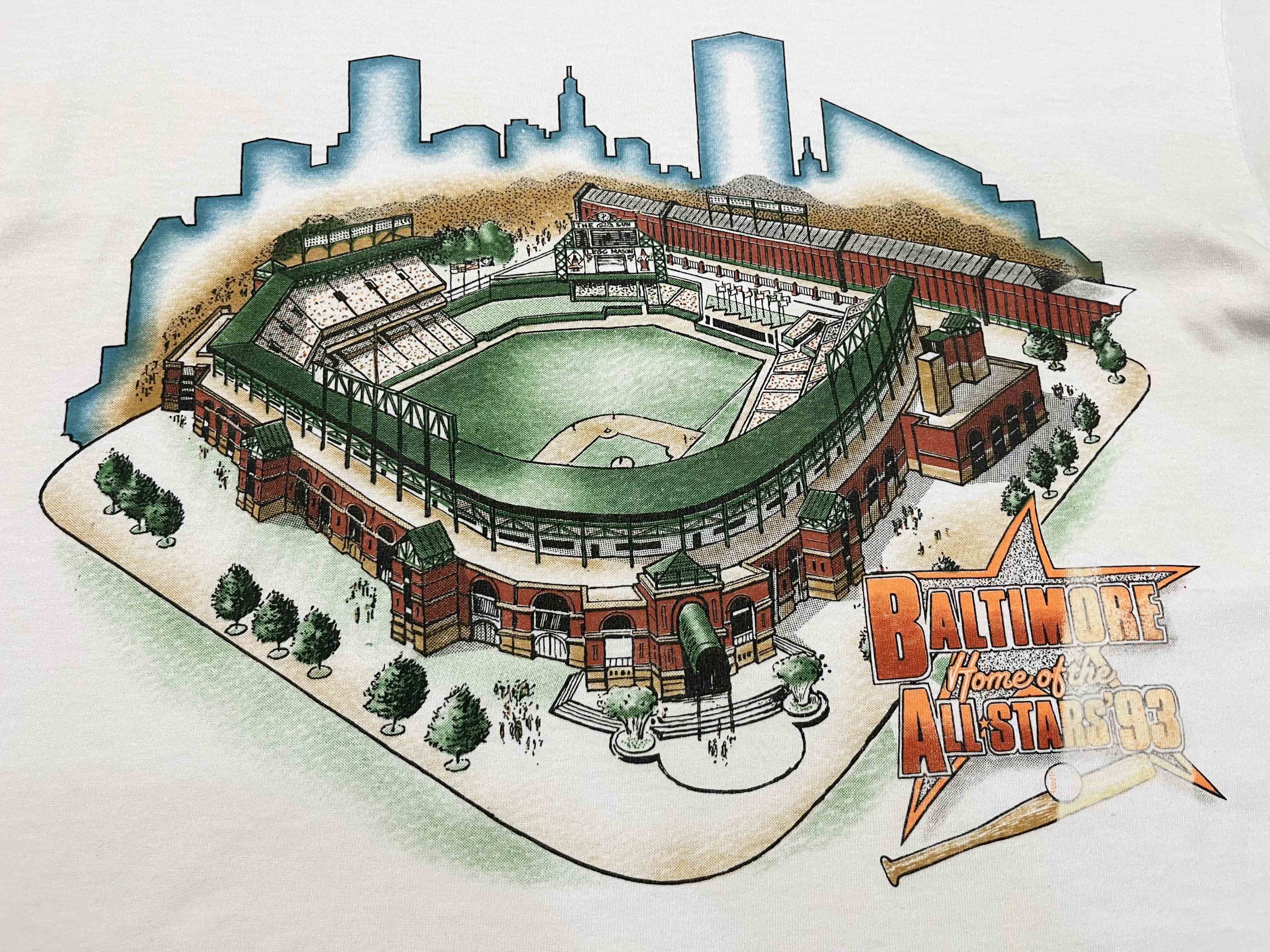 Fruit Of The Loom Vintage FOTL Baltimore Orioles MLB Baseball Stadium T-Shirt Size US XL / EU 56 / 4 - 2 Thumbnail