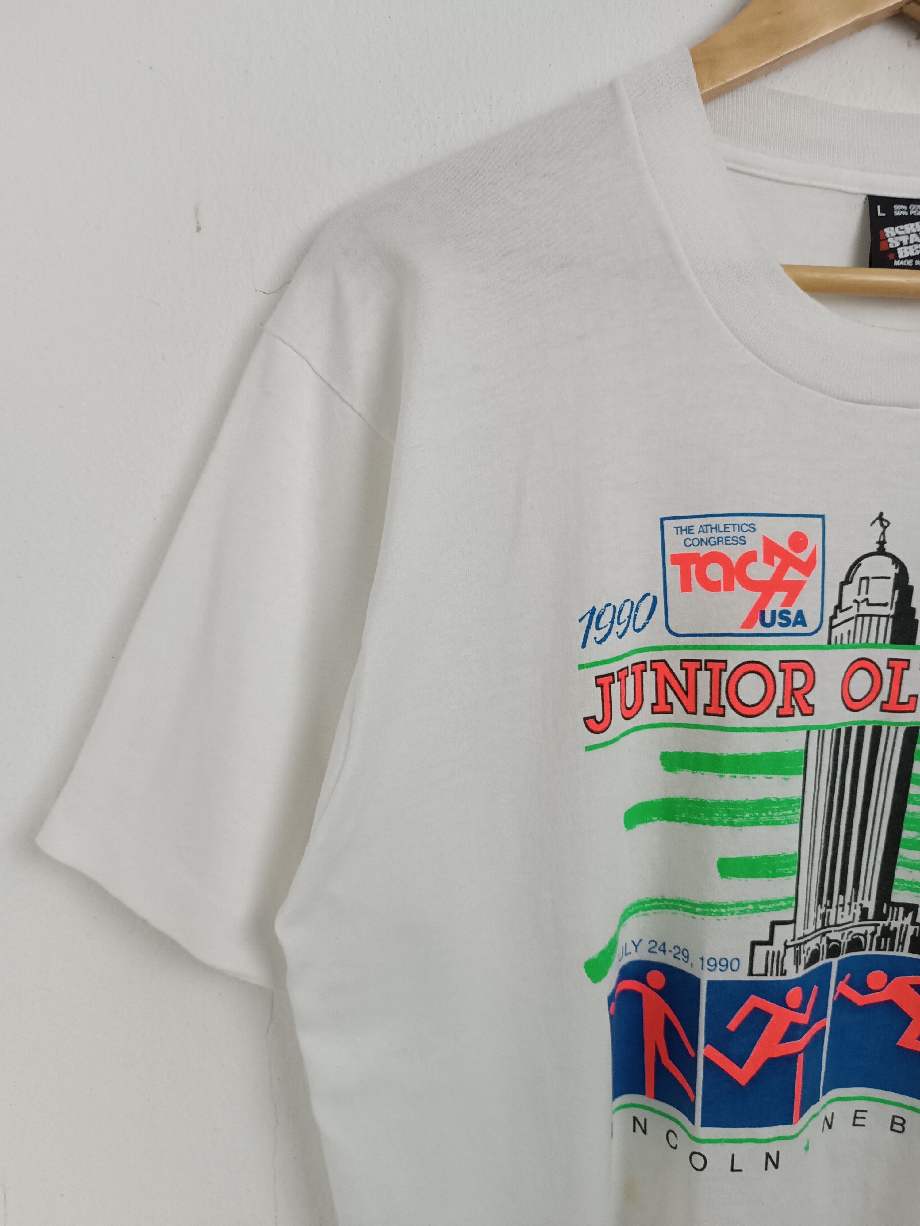 USA Olympics VINTAGE 90'S JUNIOR OLYMPICS USA NEBRASKA TEE VERY RARE Size US M / EU 48-50 / 2 - 5 Thumbnail