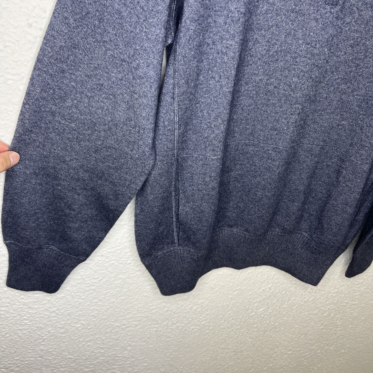 Loro Piana Loro Piana Cashmere Silk Sweater Jumper Knit Half Zip Blue Size US L / EU 52-54 / 3 - 8 Thumbnail