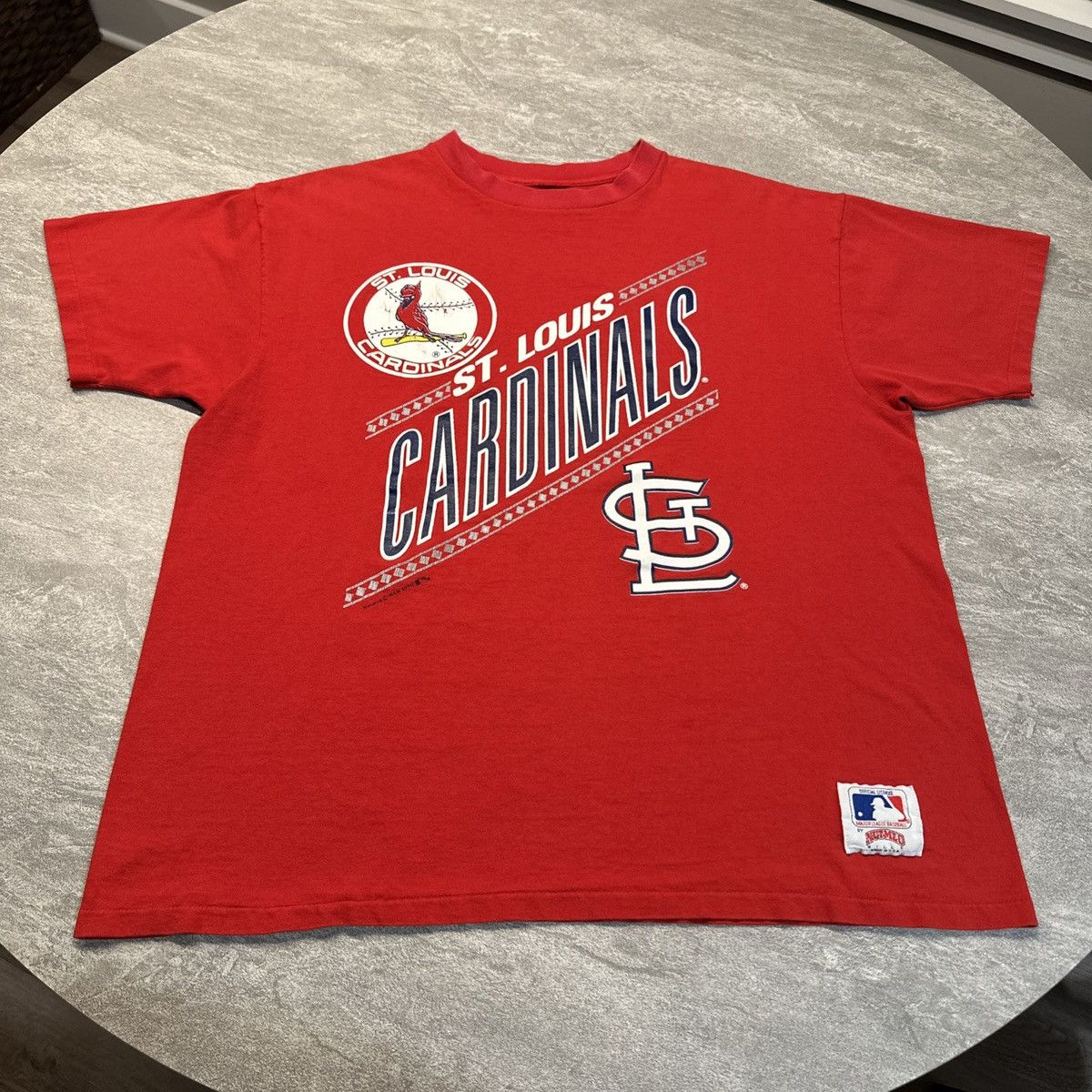 Nutmeg × Vintage Vintage 90s St Louis Cardinals NUTMEG Single Stitch Shirt Size US XL / EU 56 / 4 - 1 Thumbnail