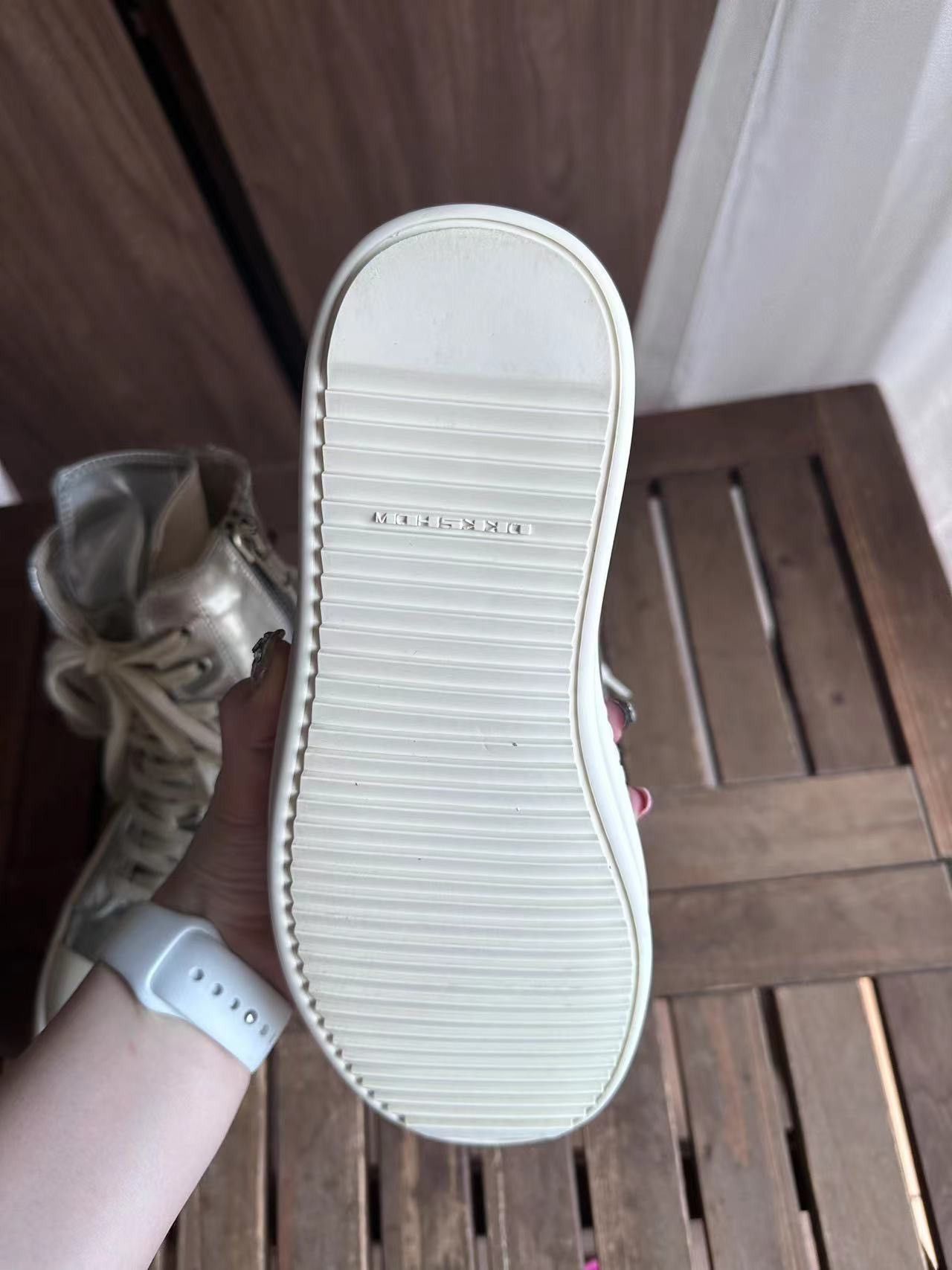 Rick Owens × Rick Owens Drkshdw Rick Owens ramones canvas silver sneakers size 37 Italy wn 7 Size US 7 / IT 37 - 5 Thumbnail