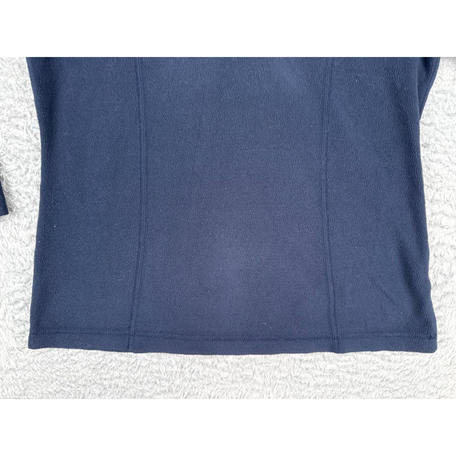 Vintage L.L. Bean Sweater Women Small Blue 1/4 Zip Pullover 100% Polyester Fleece Mock Neck Crew Neck Activewear Floral? Size S / US 4 / IT 40 - 5 Thumbnail