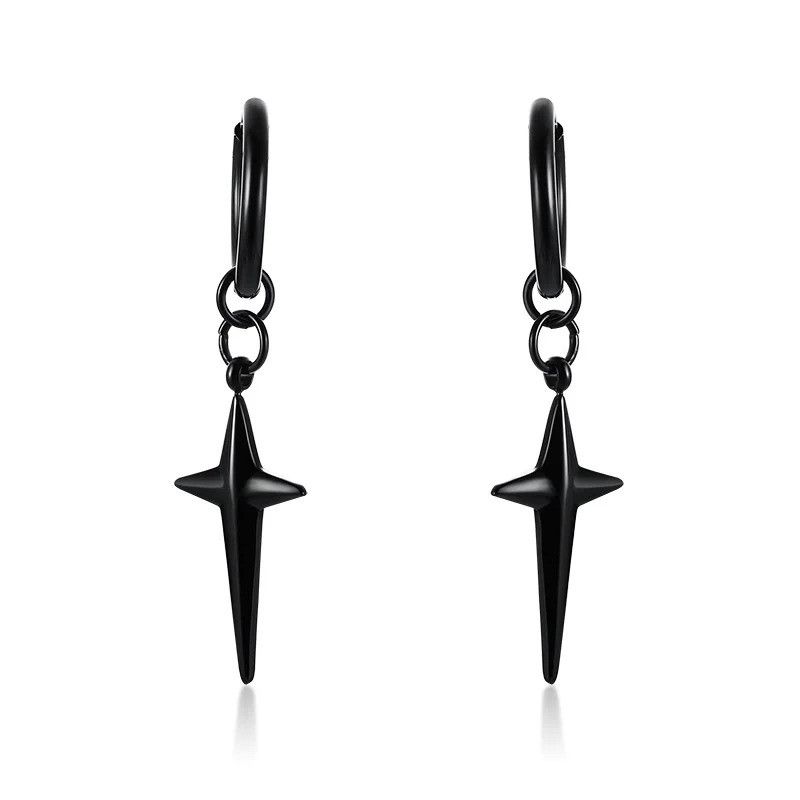 Japanese Brand × Vintage 1Pair Four-Pointed North Star Earrings Size ONE SIZE - 3 Thumbnail