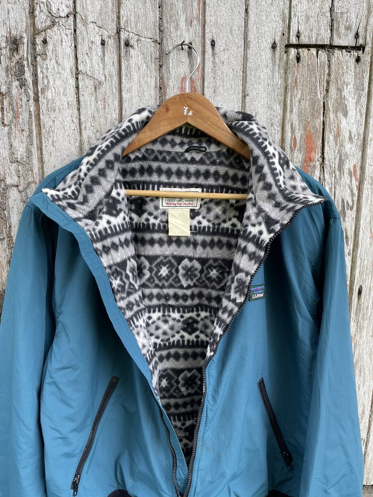 L.L. Bean Vintage L.L. Bean Teal Warm-Up Jacket – Fleece Lined 90s Size US M / EU 48-50 / 2 - 12 Thumbnail