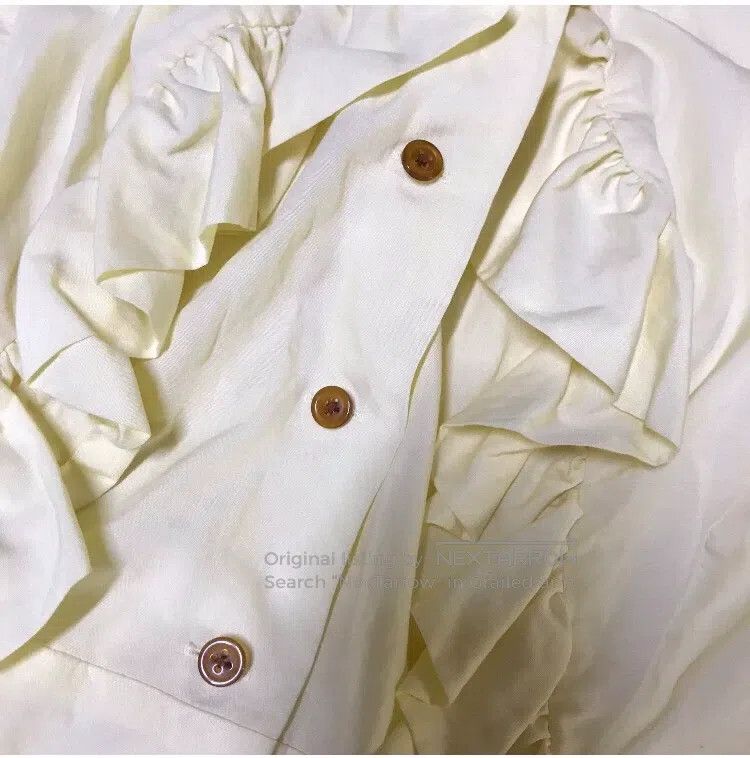 Vivienne Westwood Vivienne Westwood Pale goose yellow delicate lace shirt Size M / US 6-8 / IT 42-44 - 4 Thumbnail