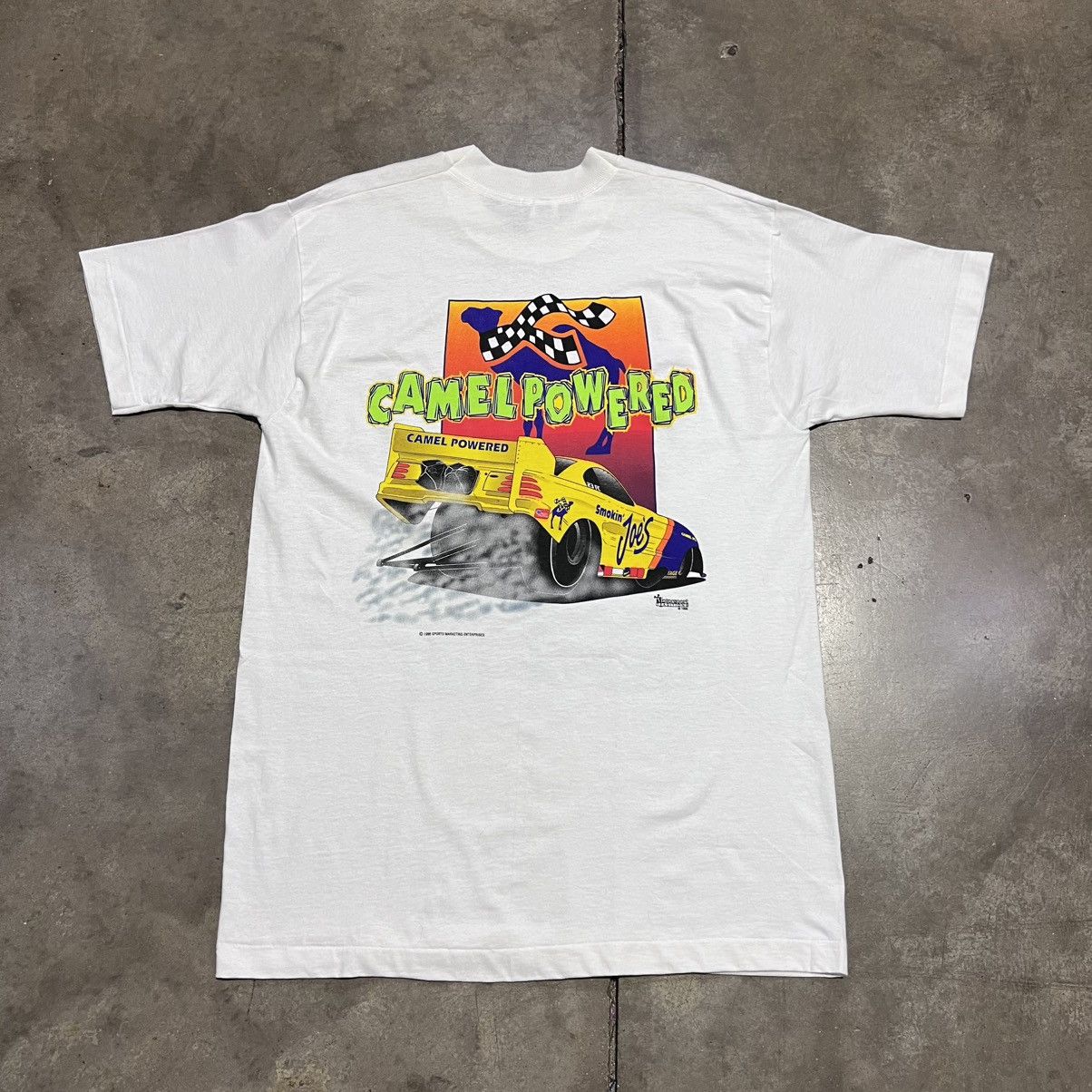 Camel Vintage 90s Camel Racing T shirt Smokin Joe Drag NHRA USA Size US XL / EU 56 / 4 - 6 Thumbnail