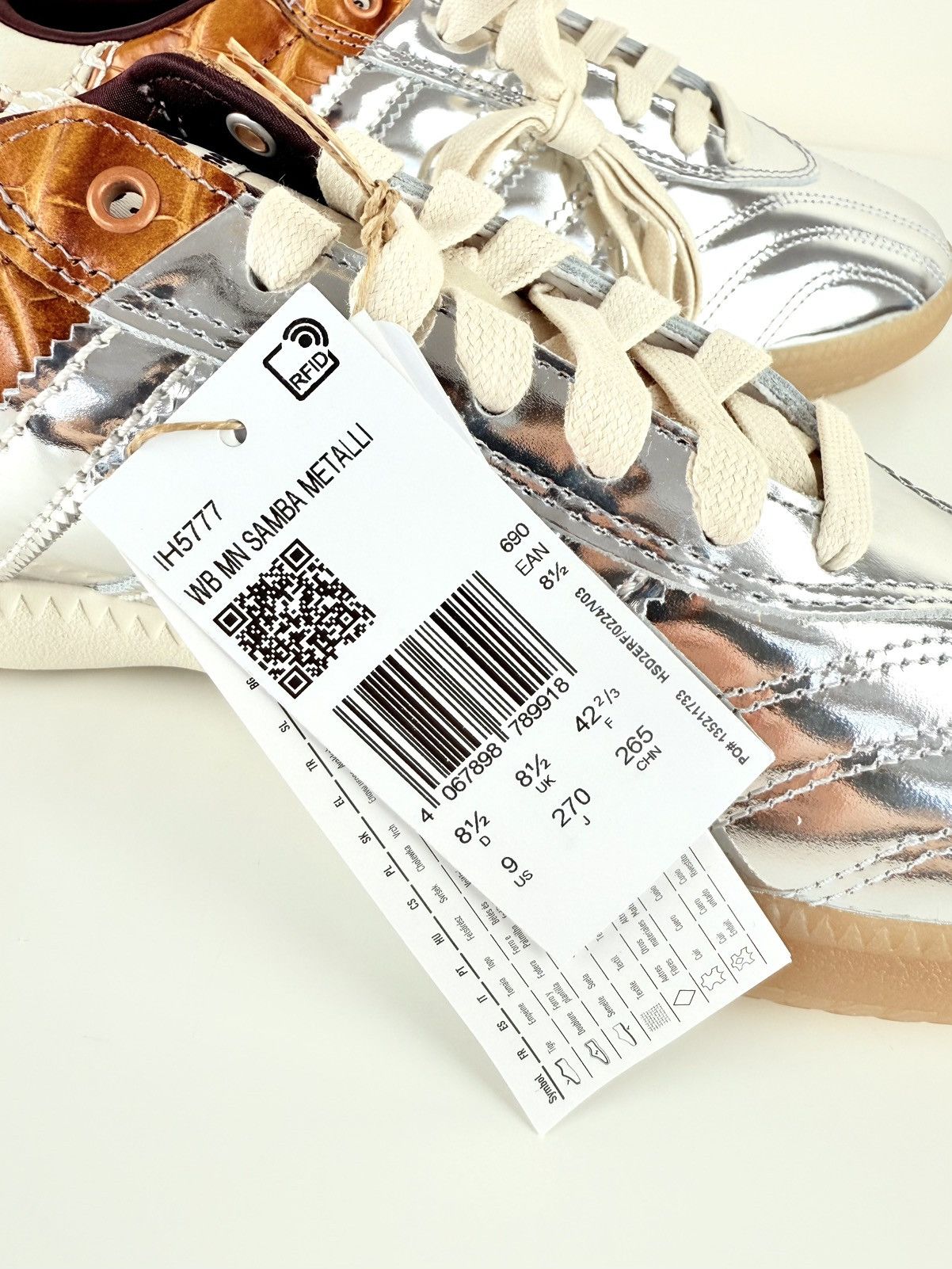 Adidas × Wales Bonner ADIDAS X WALES BONNER SAMBA METALLIC Sneakers IH5777 Size US 9 / EU 42 - 9 Thumbnail