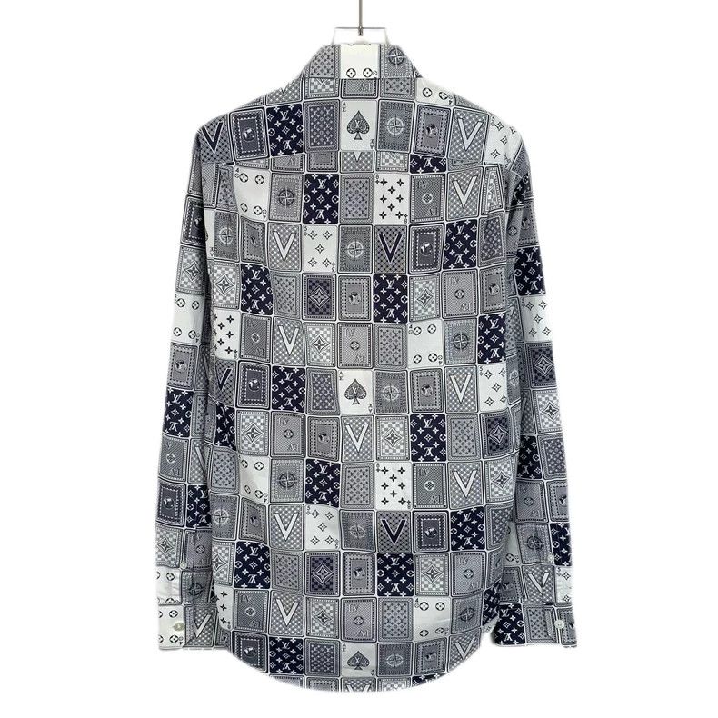 Louis Vuitton Louis Vuitton Grey Poker Full Print Cotton Lapel Long Slee Size US XS / EU 42 / 0 - 2 Thumbnail