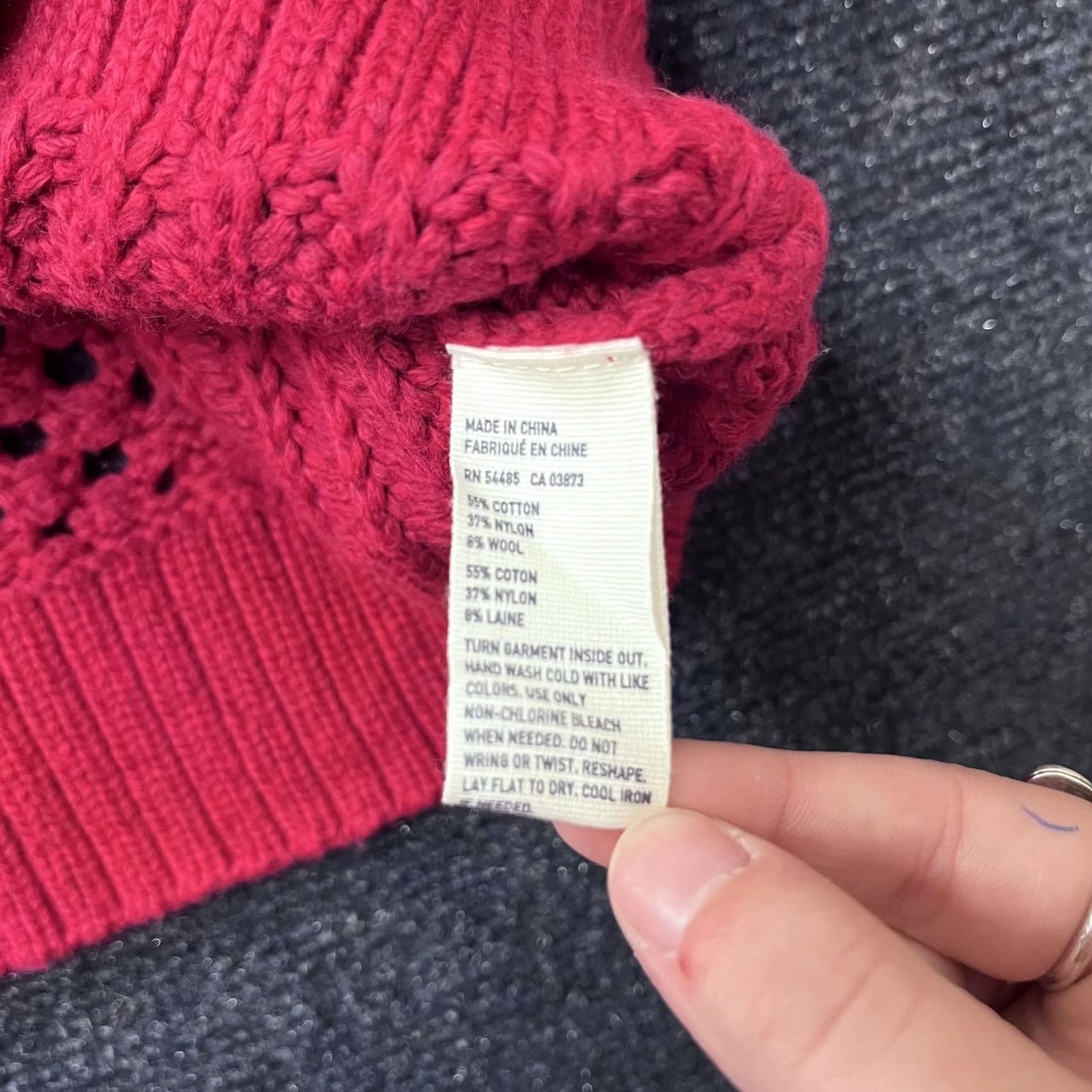 American Eagle Outfitters American Eagle Outfitters Sweater Womens XL Red Cable Knit Raglan Shirt Pullover Crew Neck Knit Crochet Open neckline Baggy毛 Size XL / US 12-14 / IT 48-50 - 5 Thumbnail