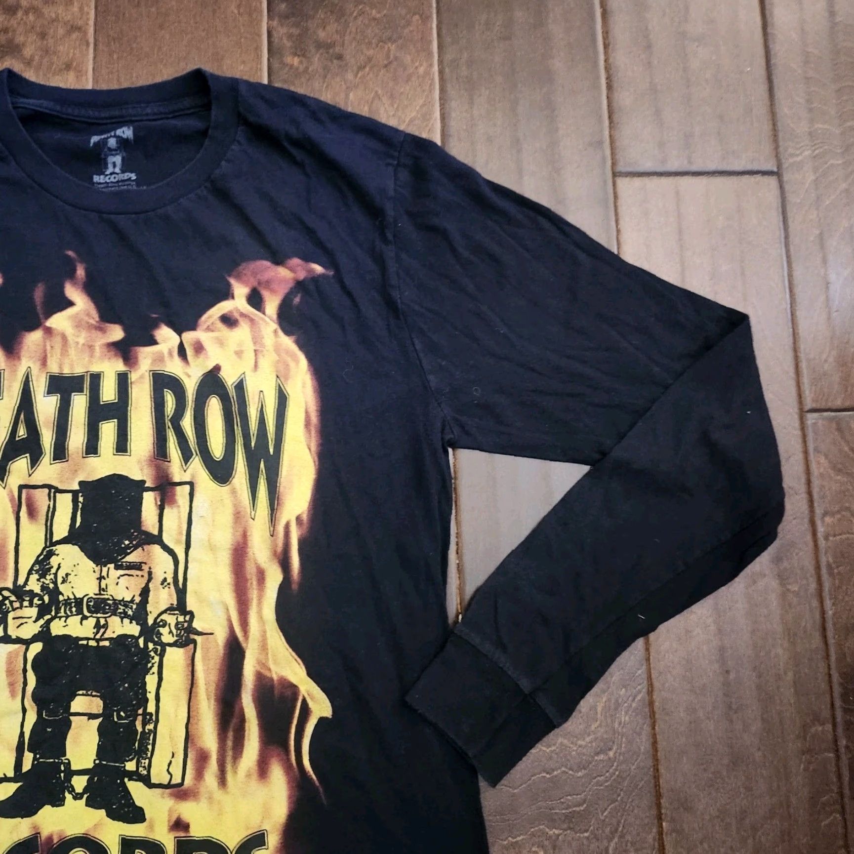 Ripple Junction Death Row Records Mens Medium Long Sleeve Black Graphic Hip Hop T Shirt Size US M / EU 48-50 / 2 - 5 Thumbnail