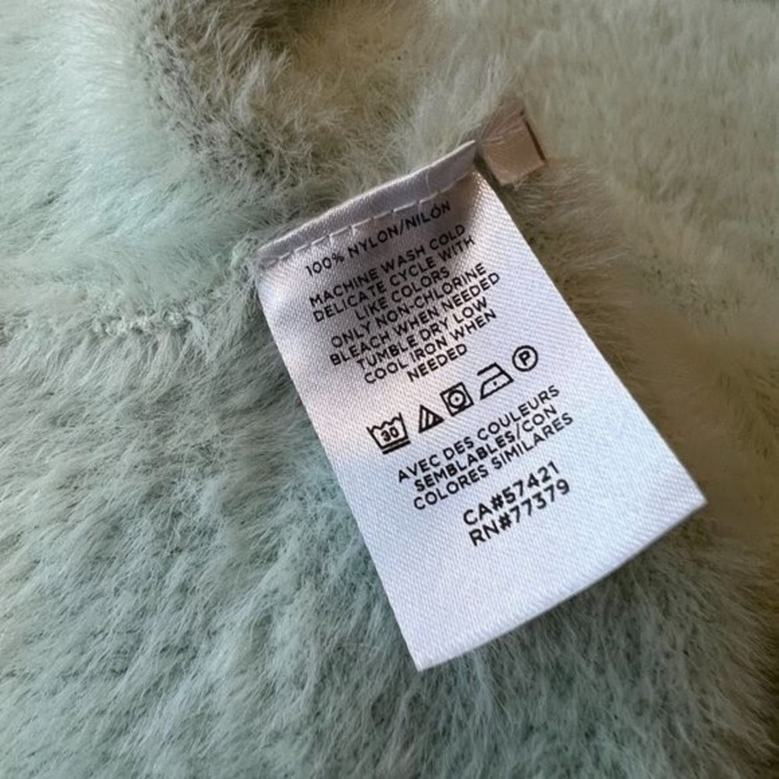 Ann Taylor Ann Taylor XXS Women's Turtle Neck Mint Fuzzy Long-Sleeve Size XXS / US 00 / IT 34 - 6 Thumbnail