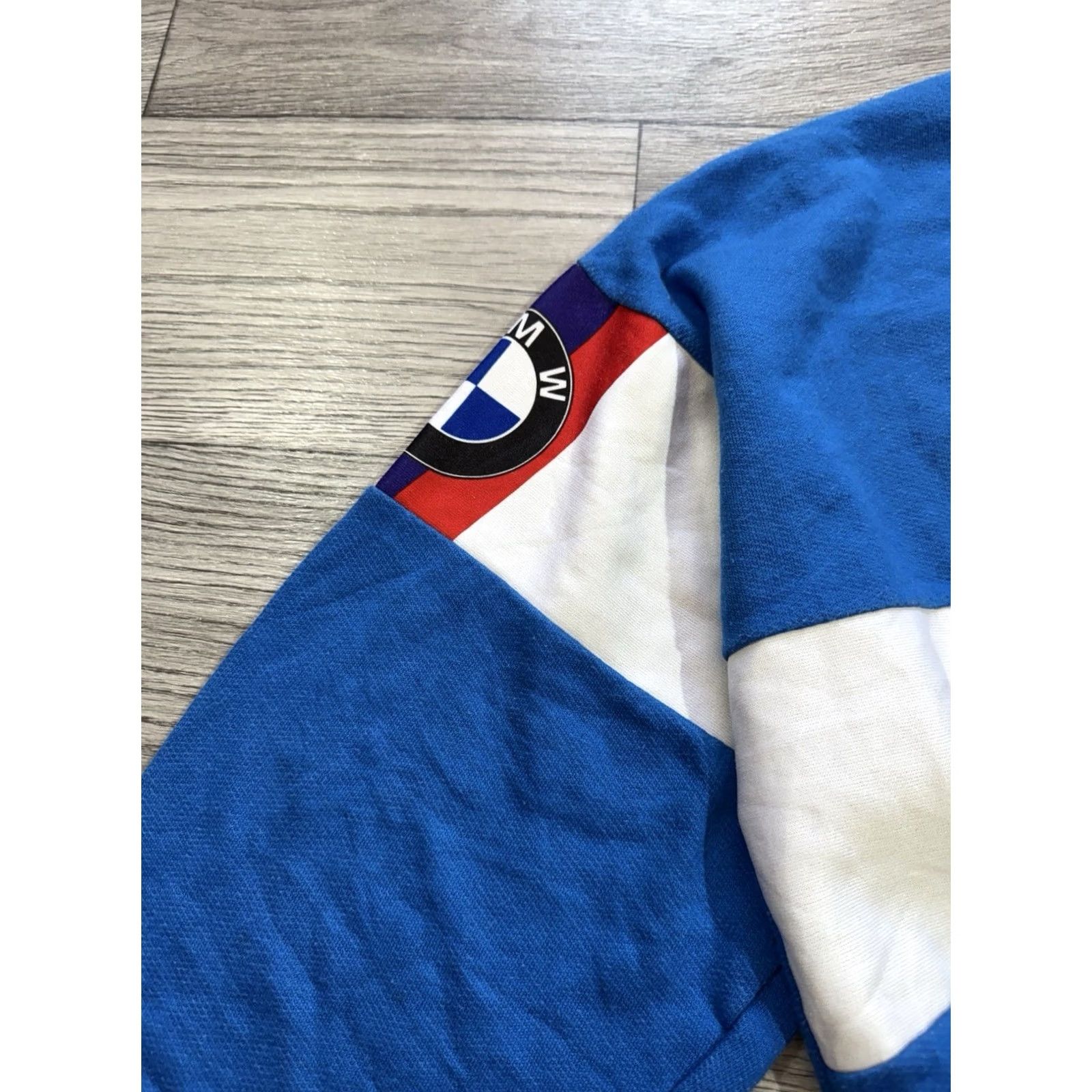 BMW VINTAGE Rare 1980 BMW M Power Motorsport Racing Sweatshirt Blue Crewneck Pullover Size L Men Long Sleeve Pullover Racing Vintage Blue L Mens Size US L / EU 52-54 / 3 - 5 Thumbnail
