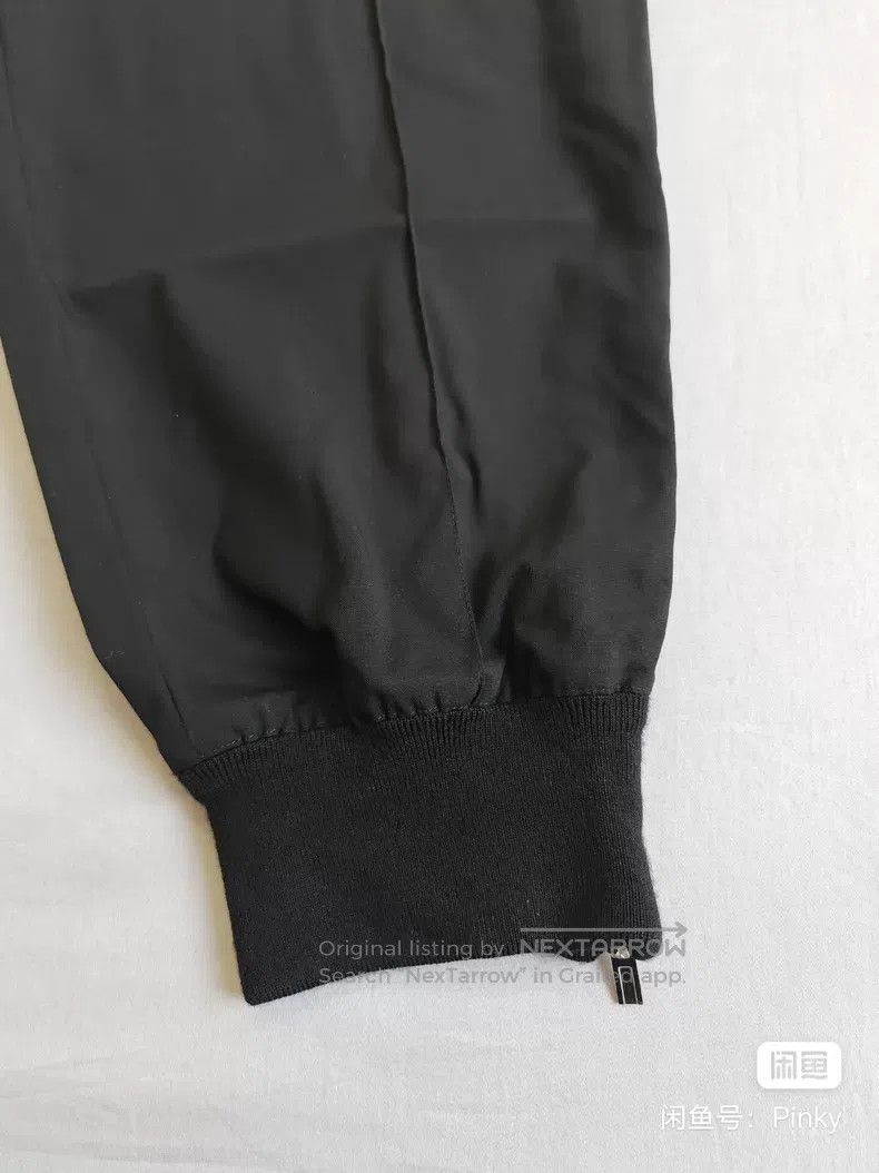 Hermes Hermes Men's black wool sweatpants, 98% virgin wool, side Size US 40 / EU 56 - 8 Thumbnail