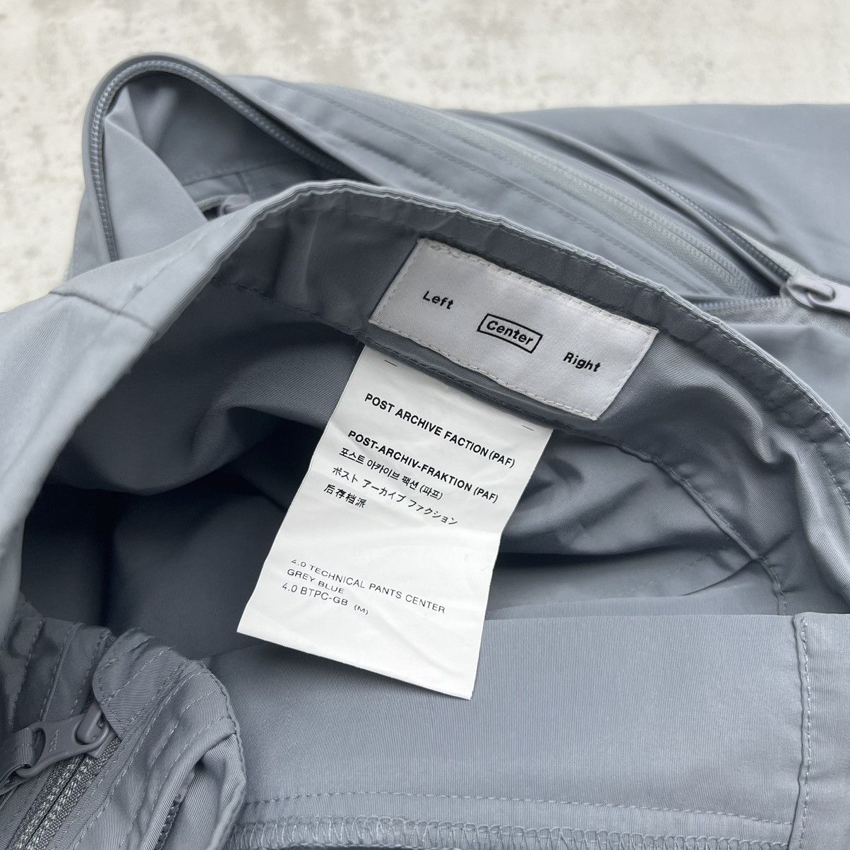 POST ARCHIVE FACTION (PAF) Post Archive Faction 4.0 Technical Pants (Grey) Size US 30 / EU 46 - 4 Thumbnail
