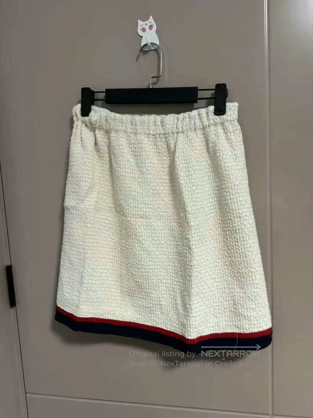 Gucci gucci woven striped skirt in off. Size 39" - 2 Thumbnail