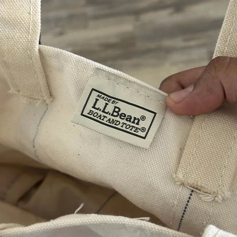 L.L. Bean Vintage L.L. Bean Boat And Tote Blue Canvas Tote Bag Size ONE SIZE - 6 Thumbnail